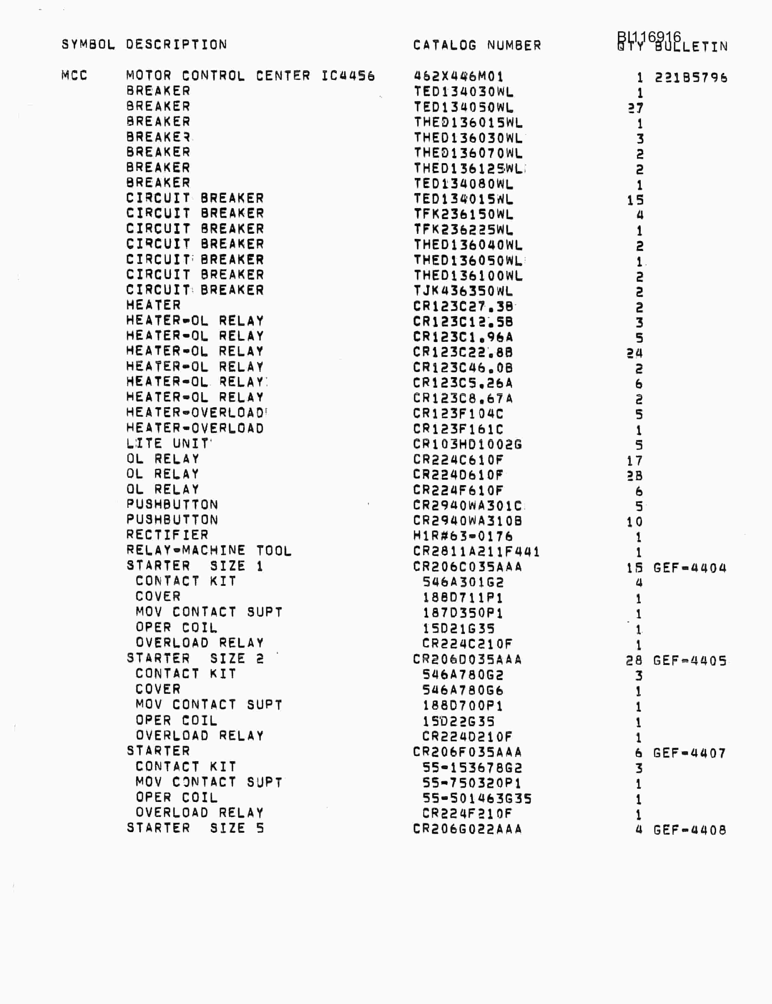 Bucyrus 8750 Walking Dragline Parts Catalog BI116916-3