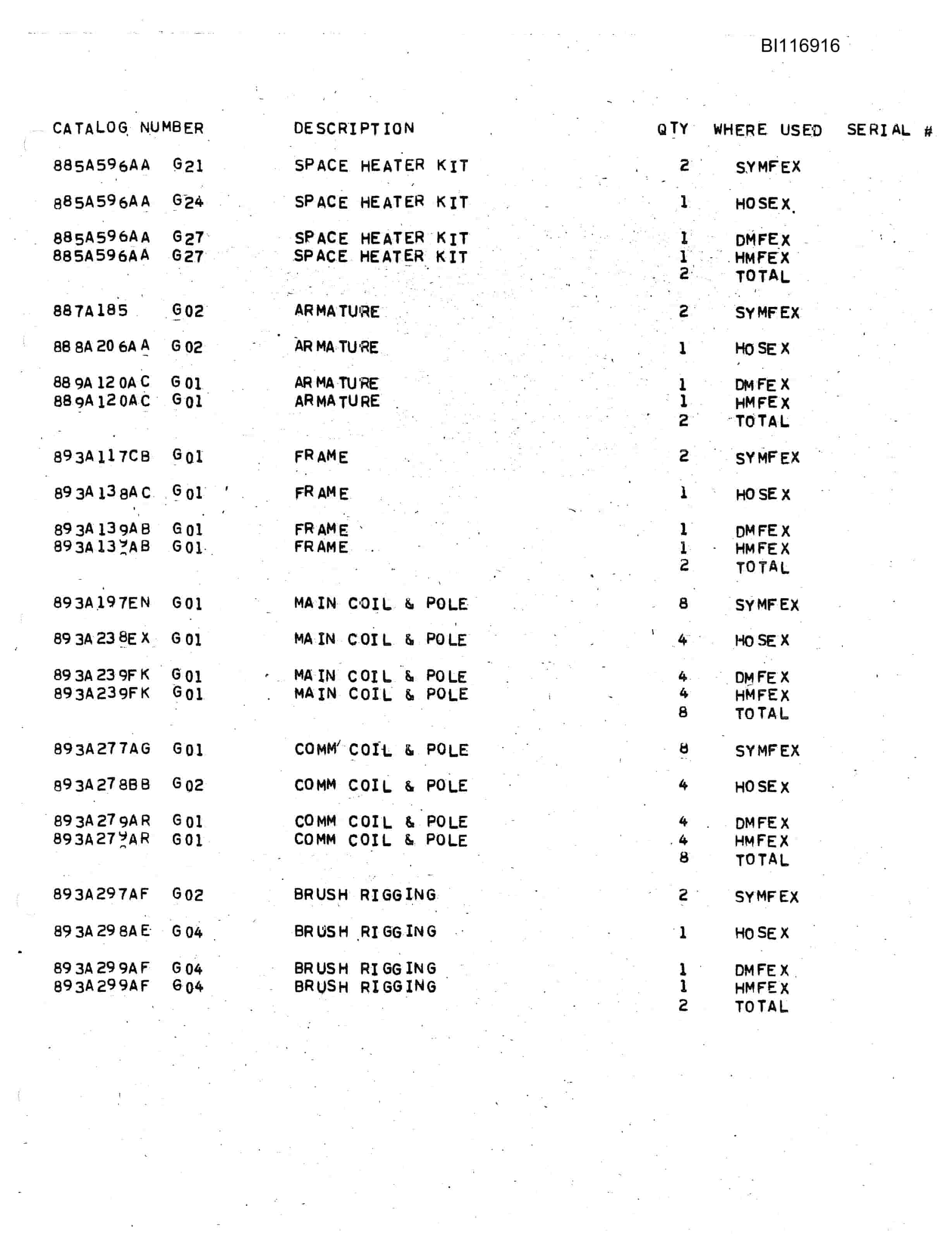 Bucyrus 8750 Walking Dragline Parts Catalog BI116916-4