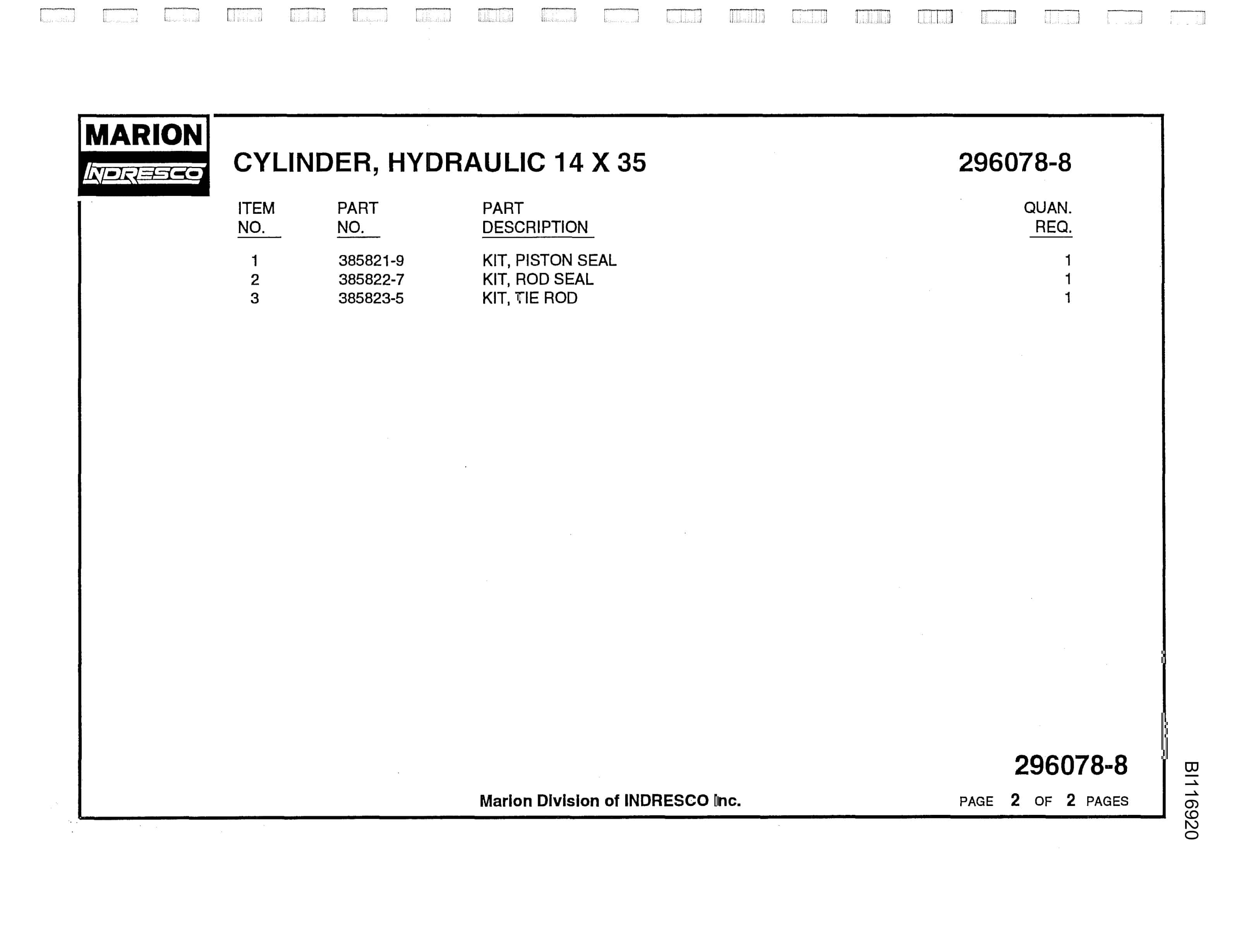 Bucyrus 8750 Walking Dragline Parts Catalog BI116920-5