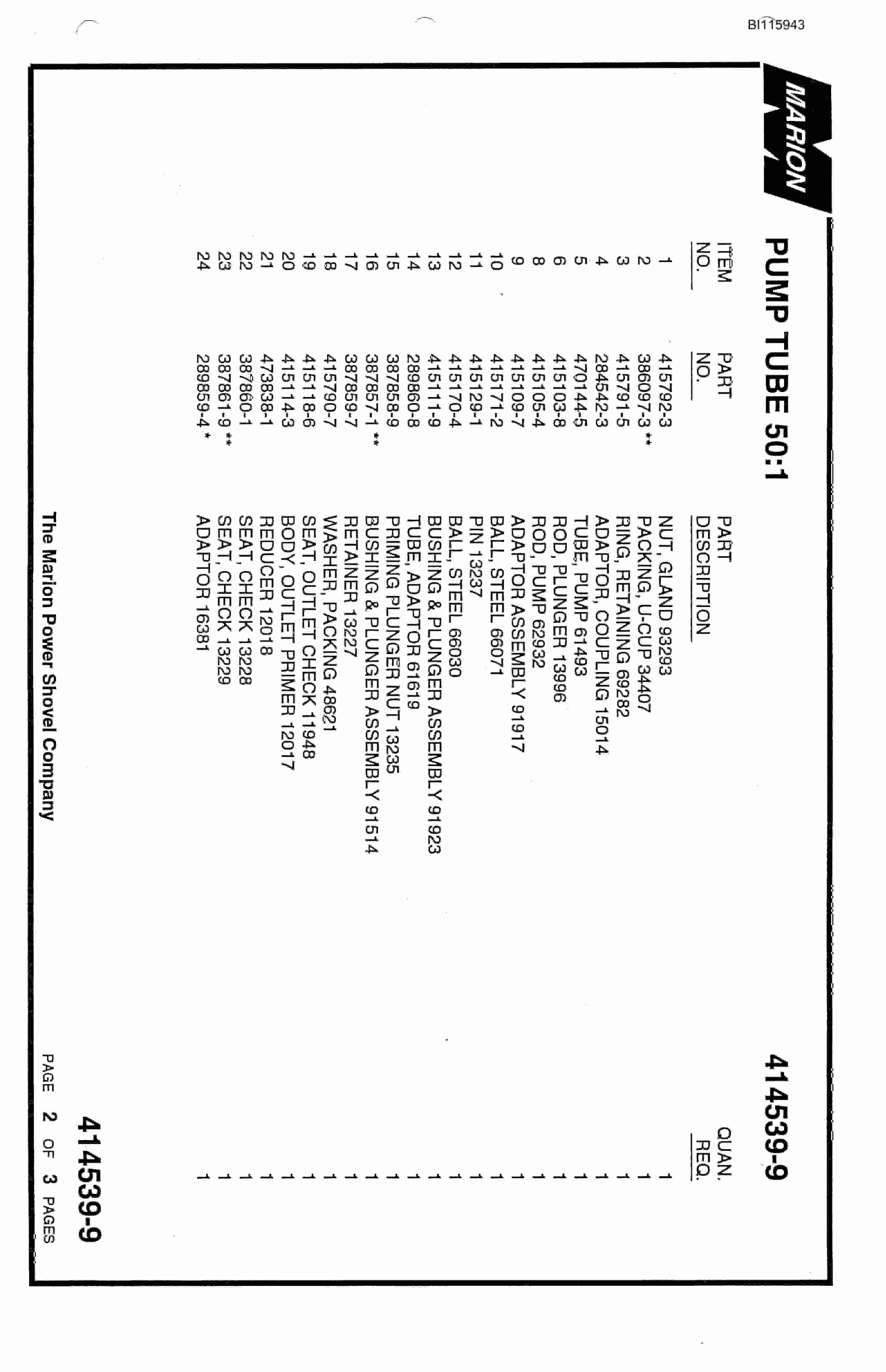 Bucyrus 8750 Walking Dragline Technical Manual BI115943-2