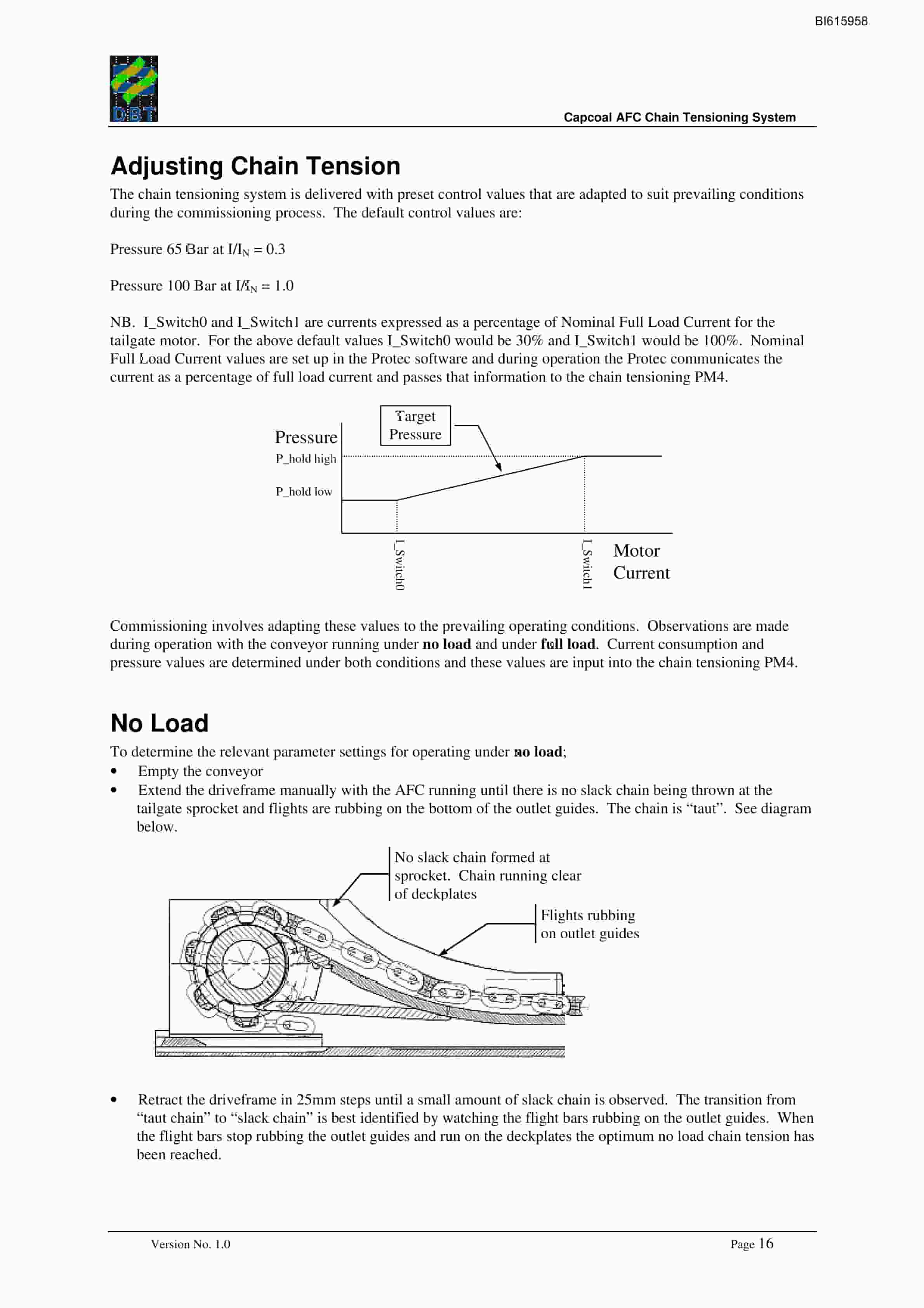 Bucyrus AFC Chain Tensioning System Technical Manual BI615958-3