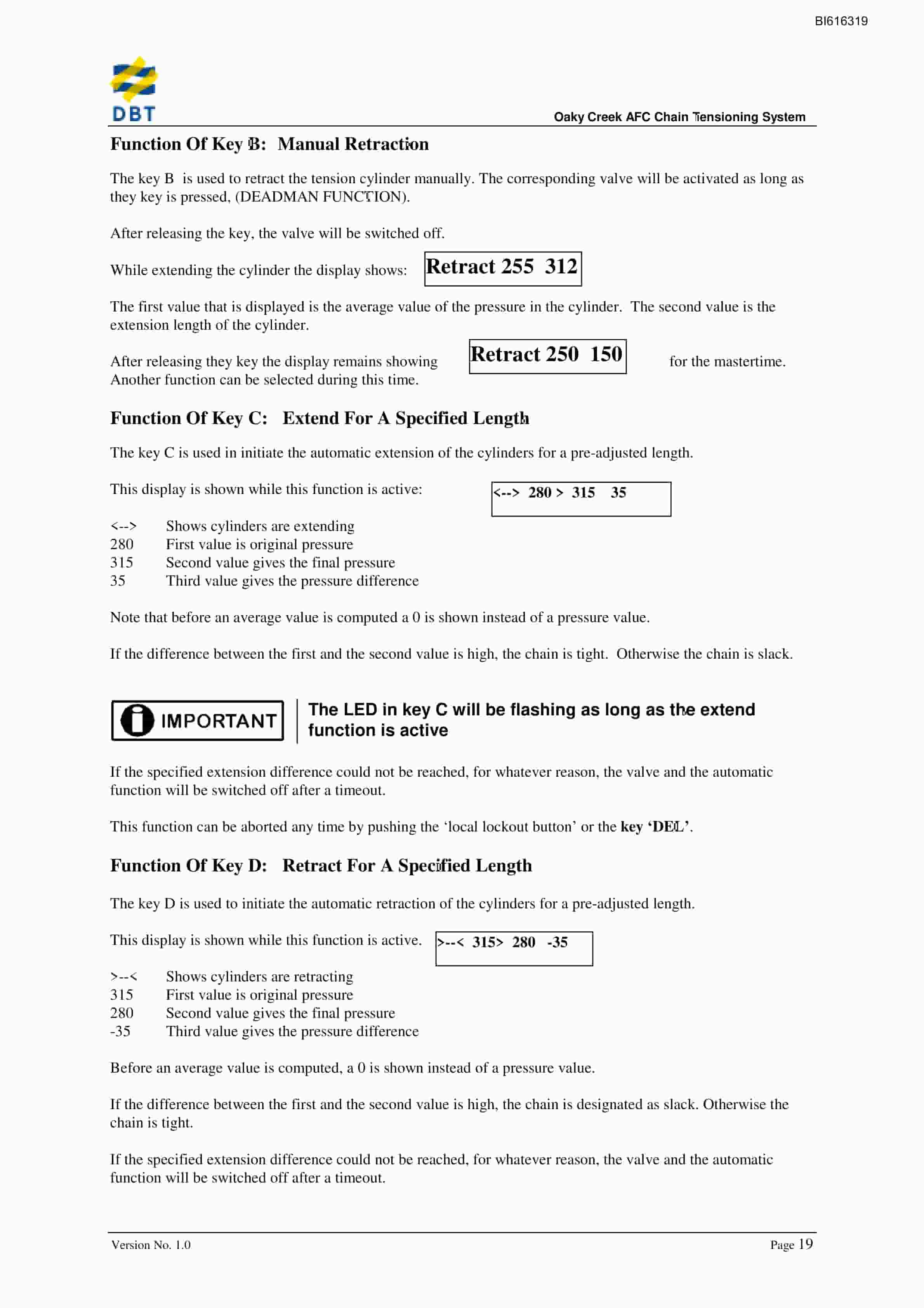 Bucyrus AFC Chain Tensioning System Technical Manual BI616319-4