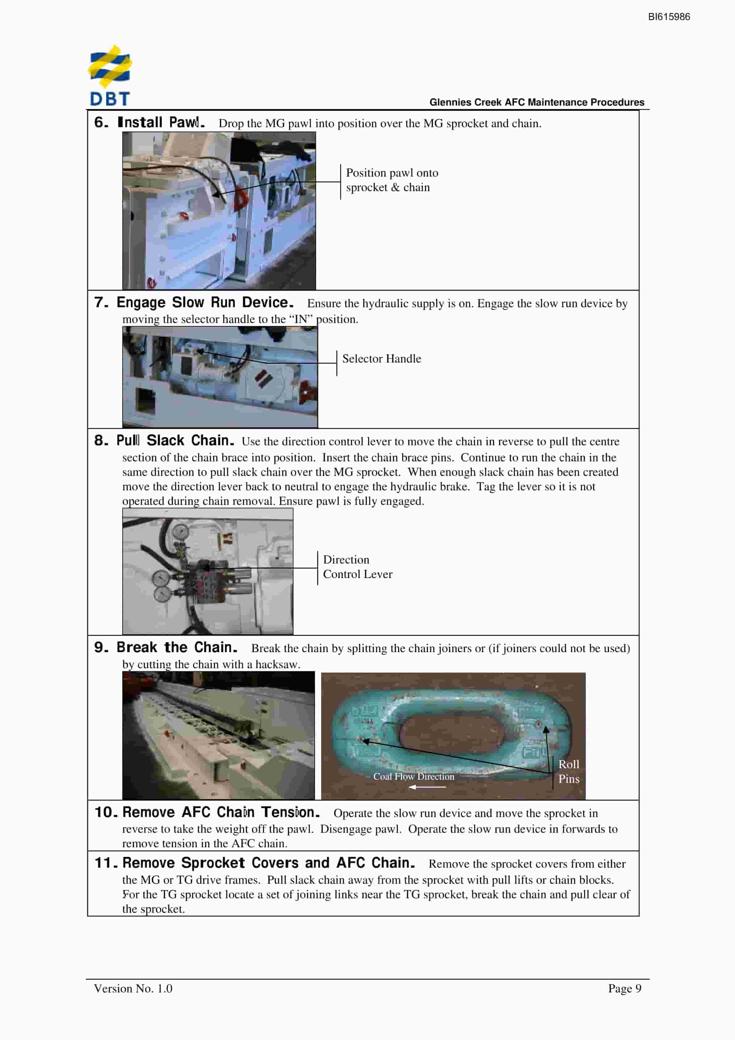 Bucyrus AFC Maintenance Procedures Technical Manual BI615986-2