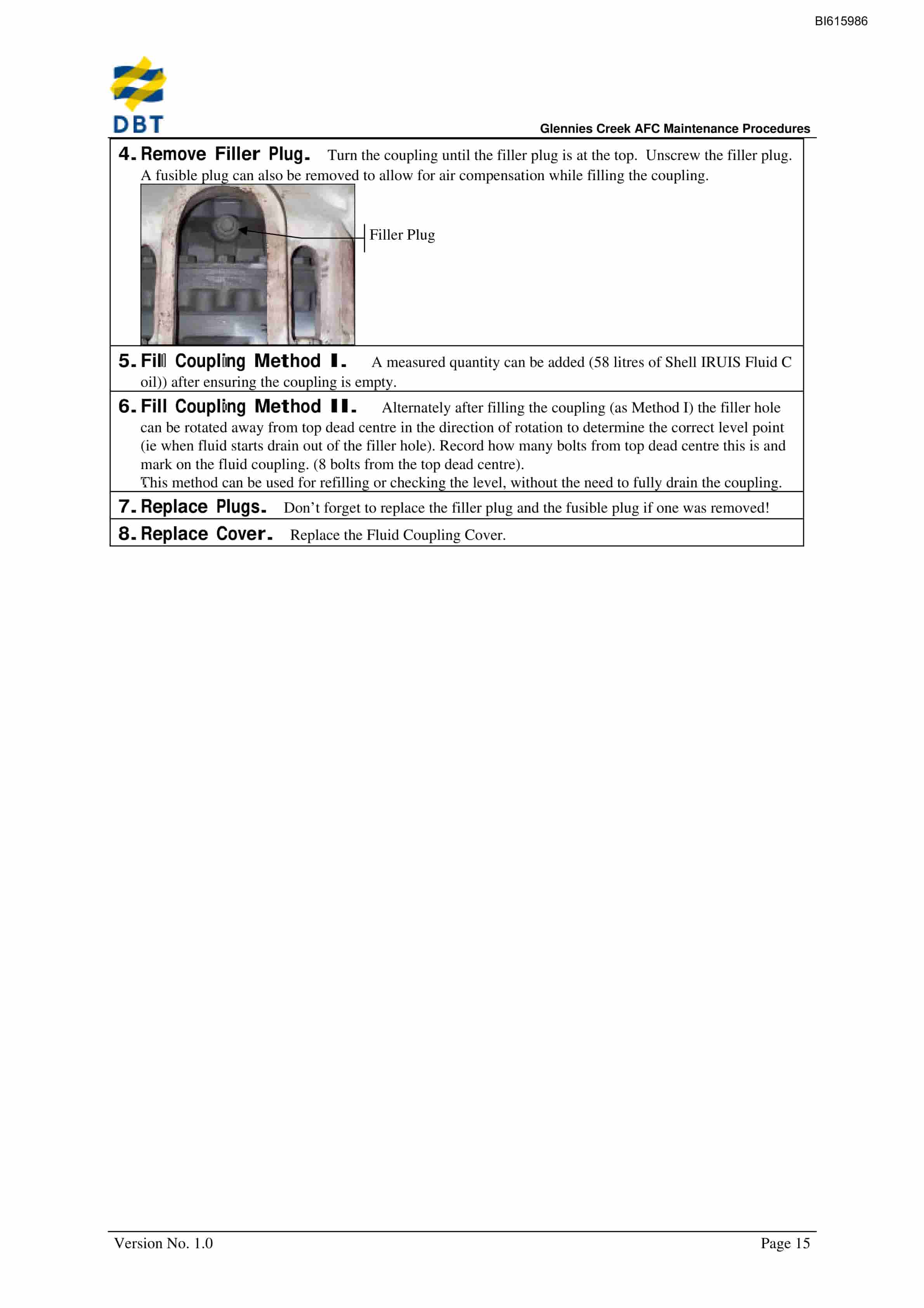 Bucyrus AFC Maintenance Procedures Technical Manual BI615986-5