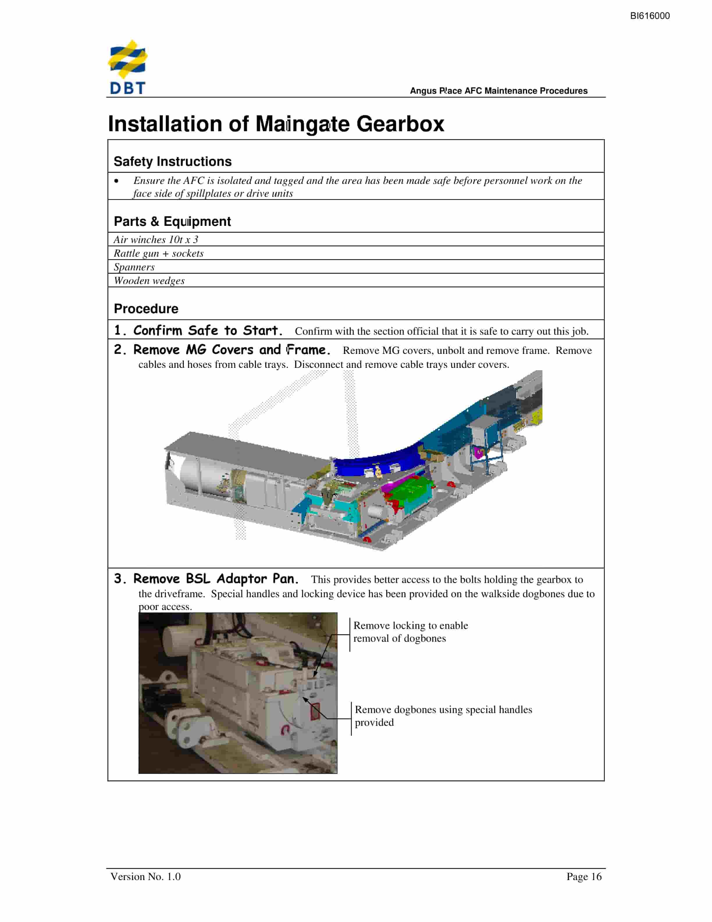 Bucyrus AFC Maintenance Procedures Technical Manual BI616000-5