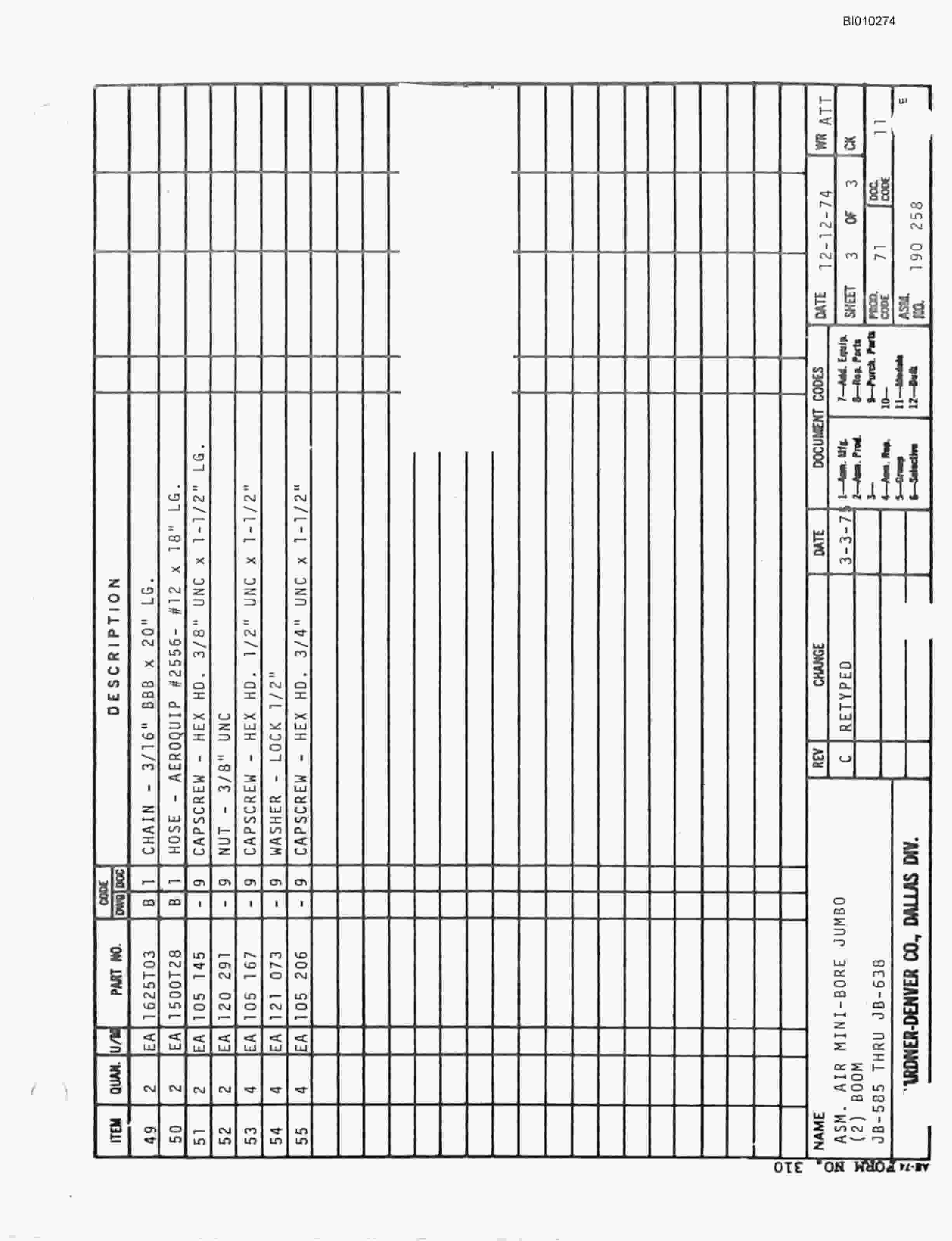 Bucyrus Air Mini-Bore Jumbo Technical Manual BI010274-3
