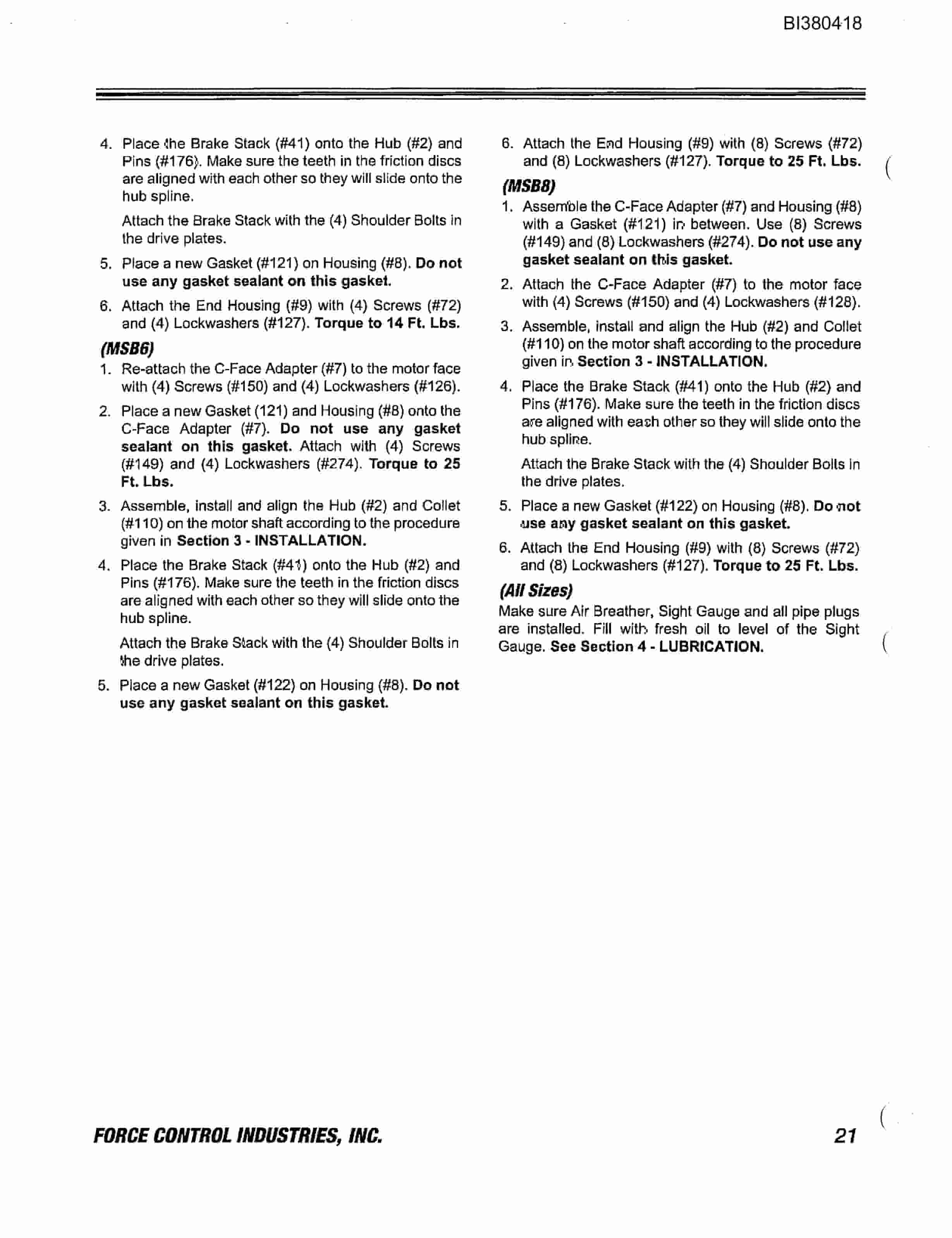 Bucyrus Appalachian Mine Sales Parts Catalog BI380418-4