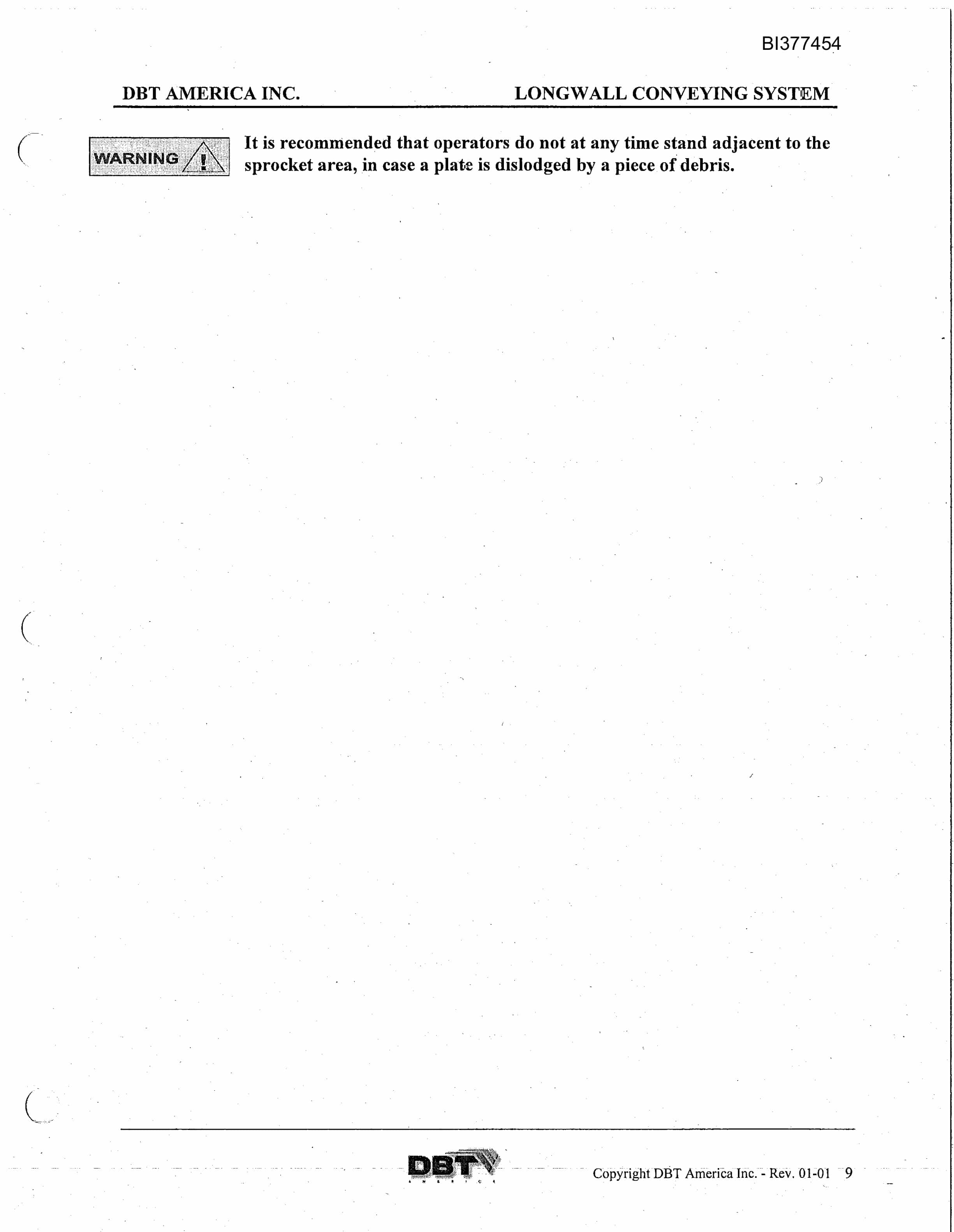 Bucyrus ARCH - Mountain Coal West ELK Mine Parts Catalog BI377454-5