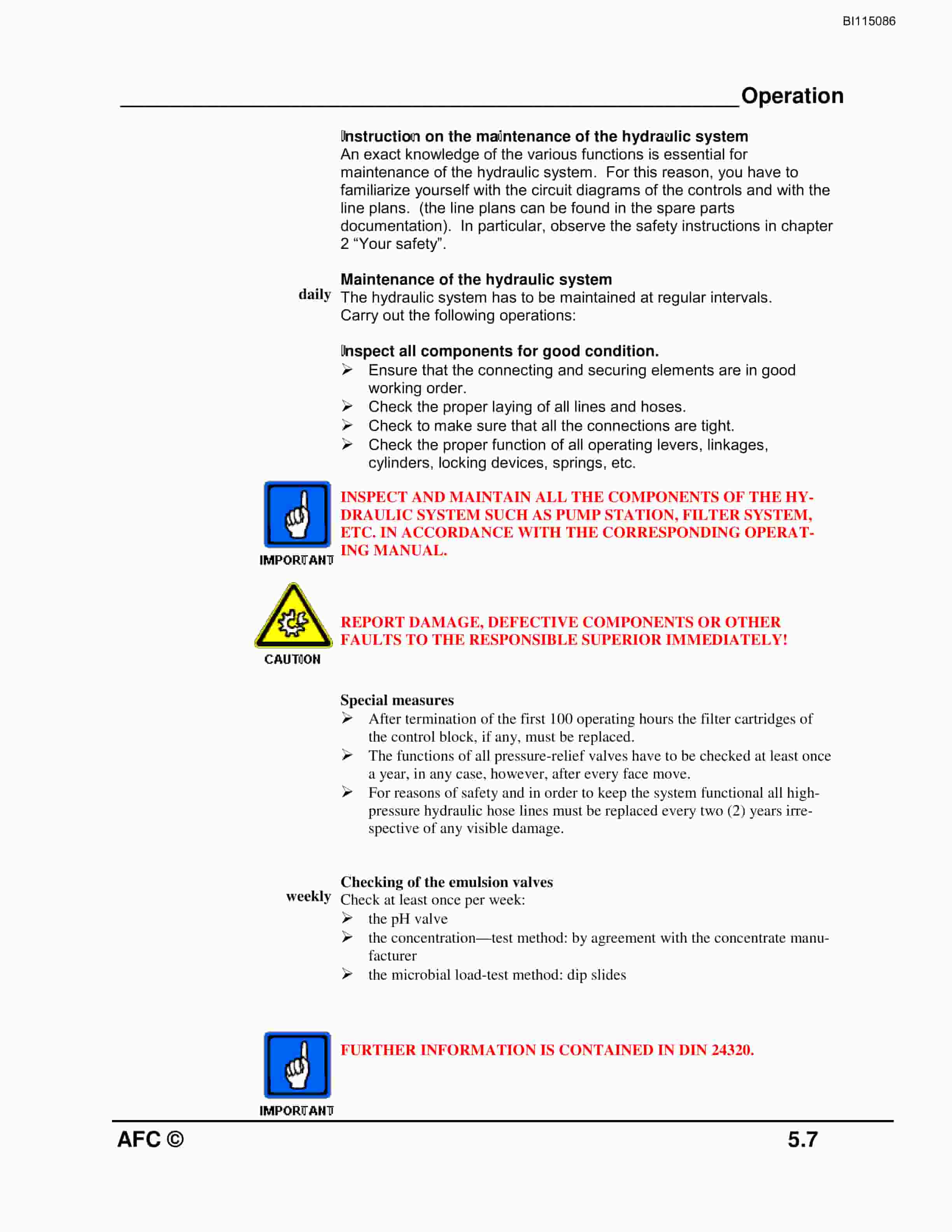 Bucyrus Armored Face Conveyor PF-6-1142 Technical Manual BI115086-5