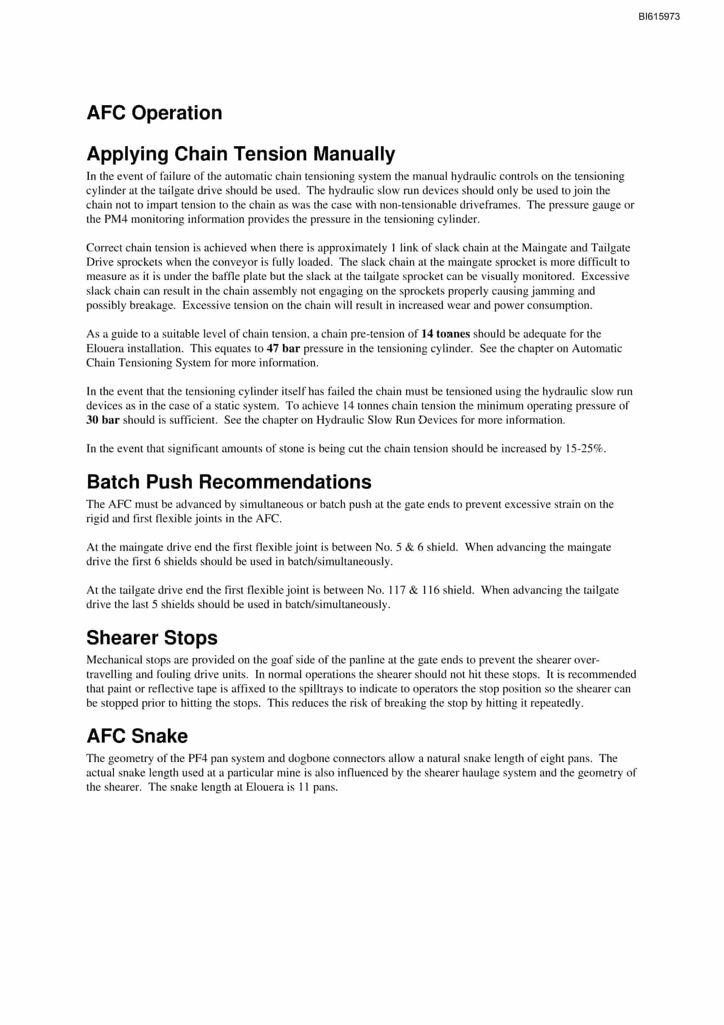 Bucyrus Armoured Face Conveyor Technical Manual BI615973-5