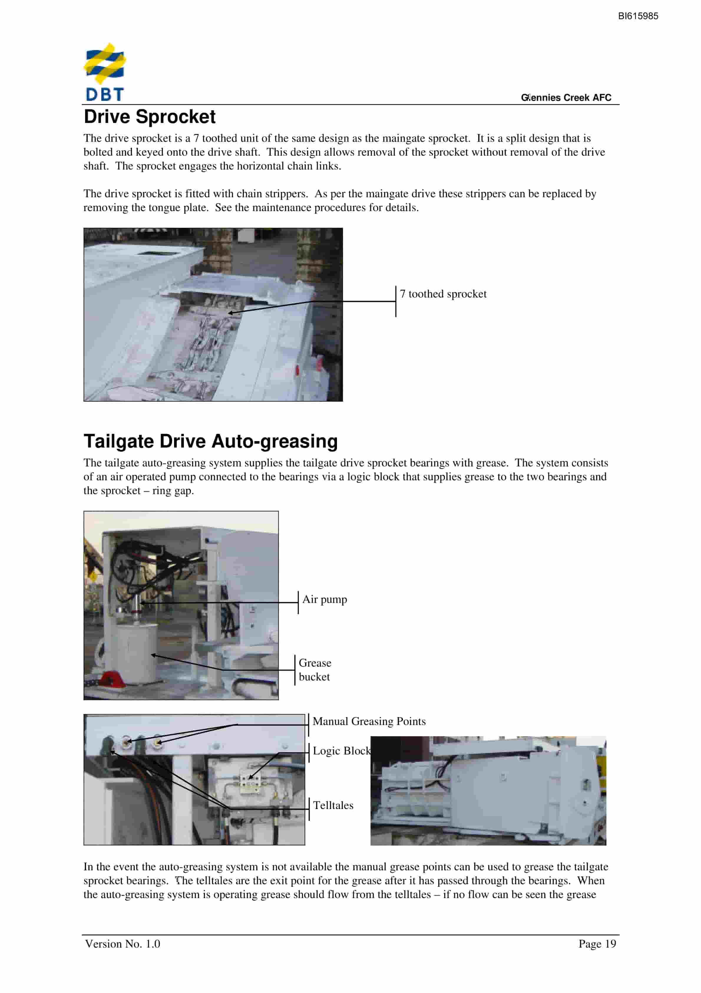 Bucyrus Armoured Face Conveyor Technical Manual BI615985-2