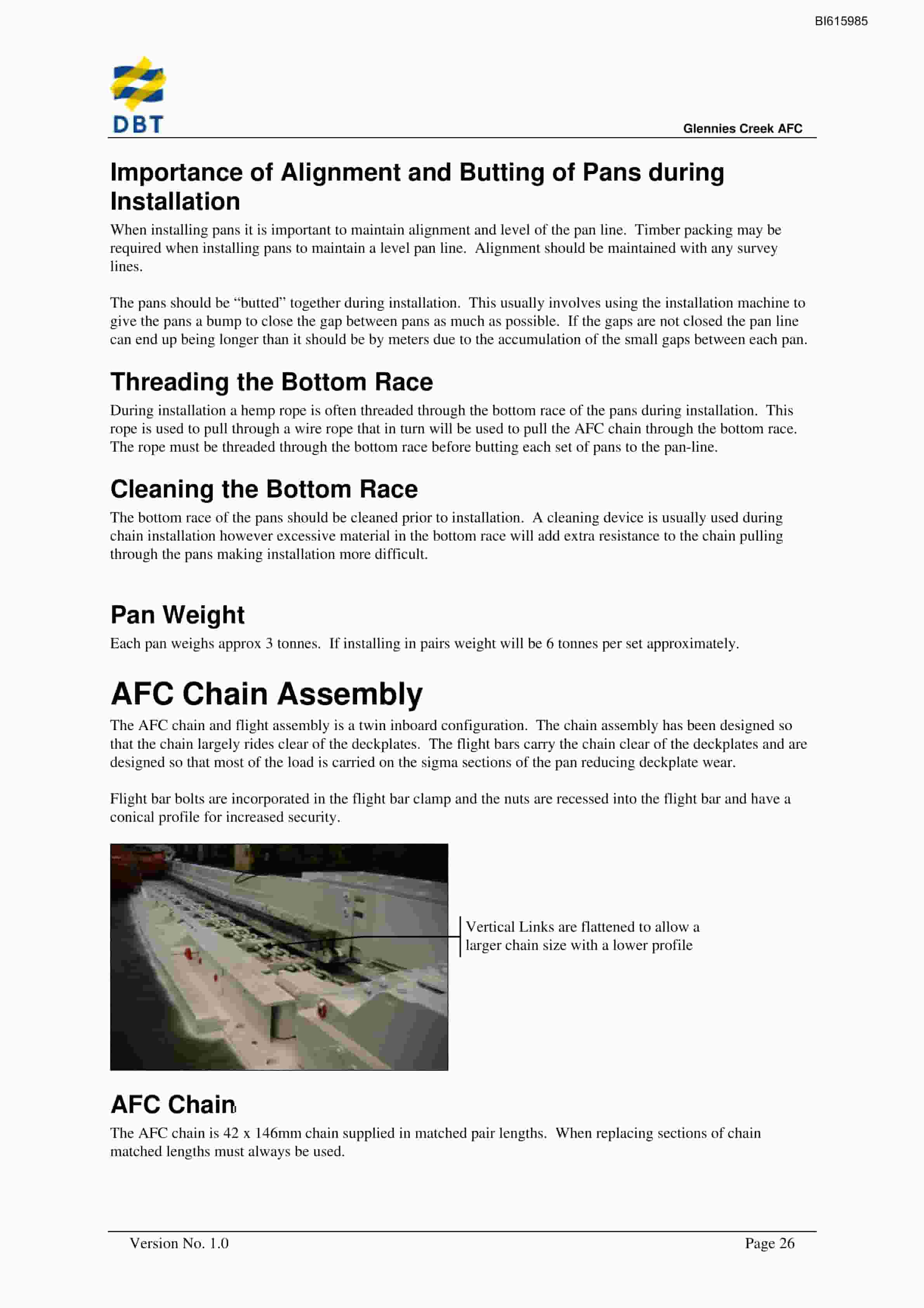 Bucyrus Armoured Face Conveyor Technical Manual BI615985-3