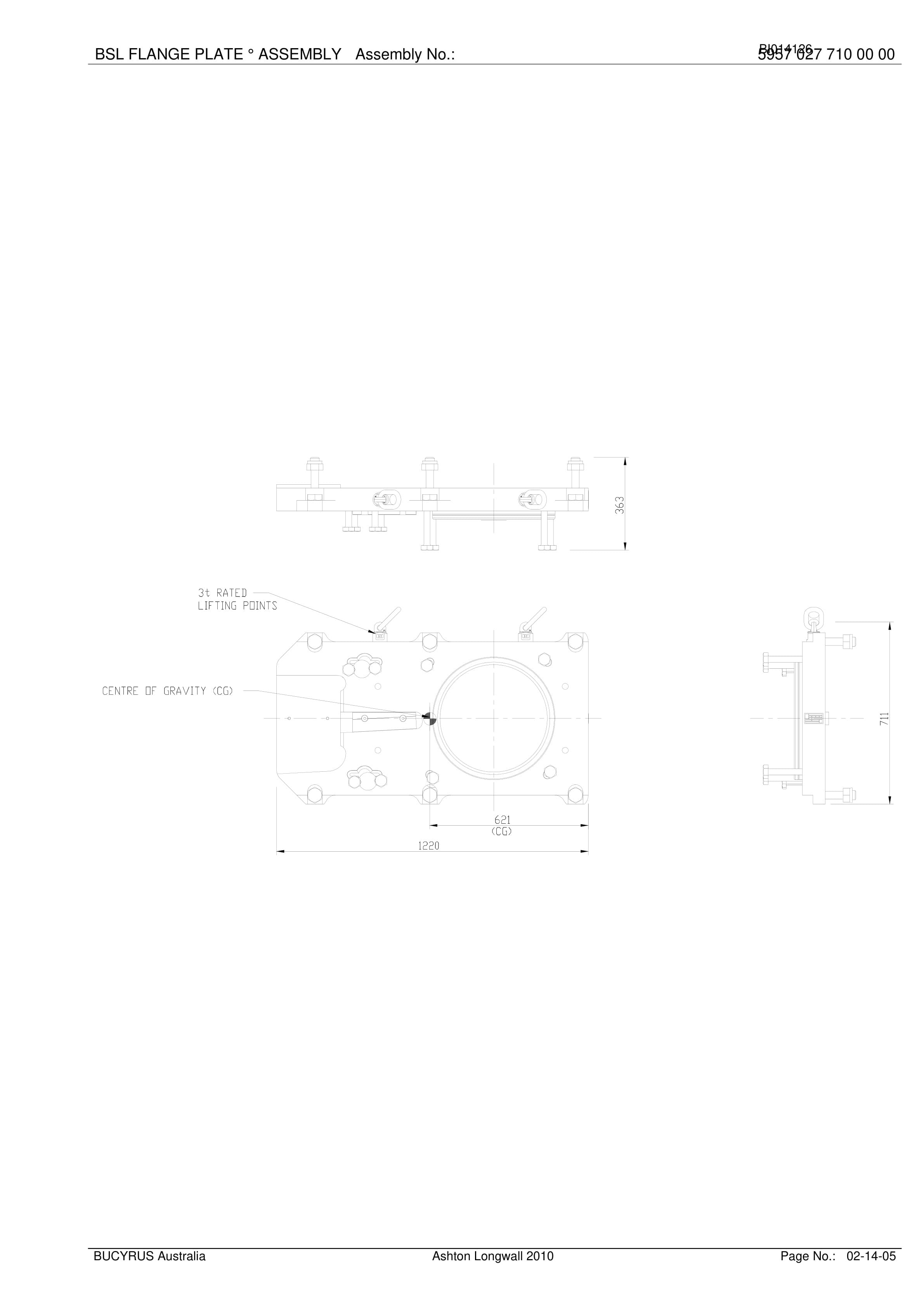 Bucyrus Ashton Longwall 2010 Parts Manual BI014126-3