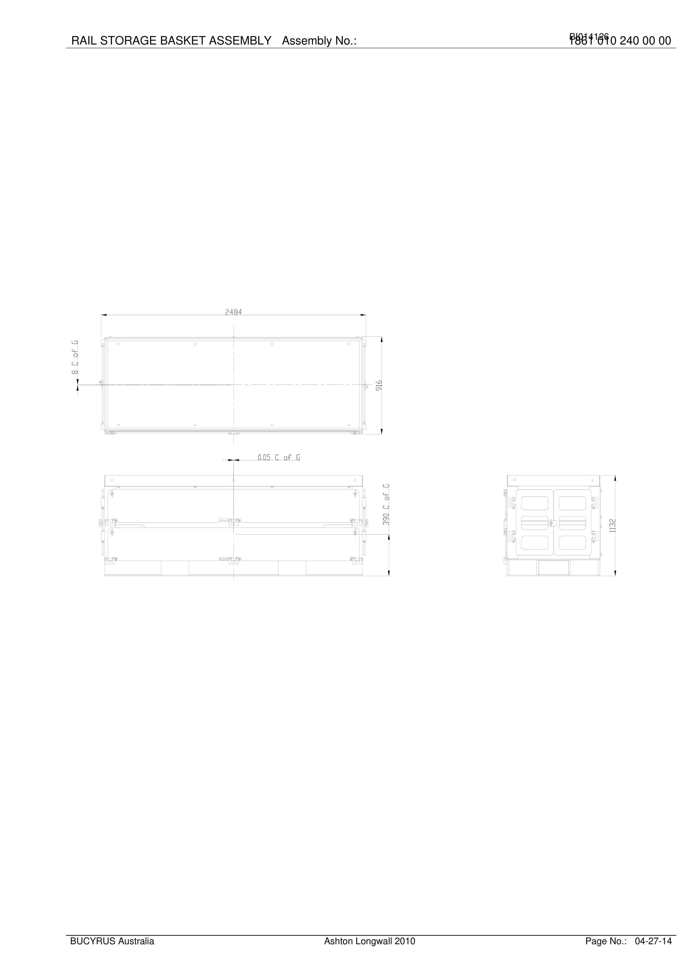 Bucyrus Ashton Longwall 2010 Parts Manual BI014126-4