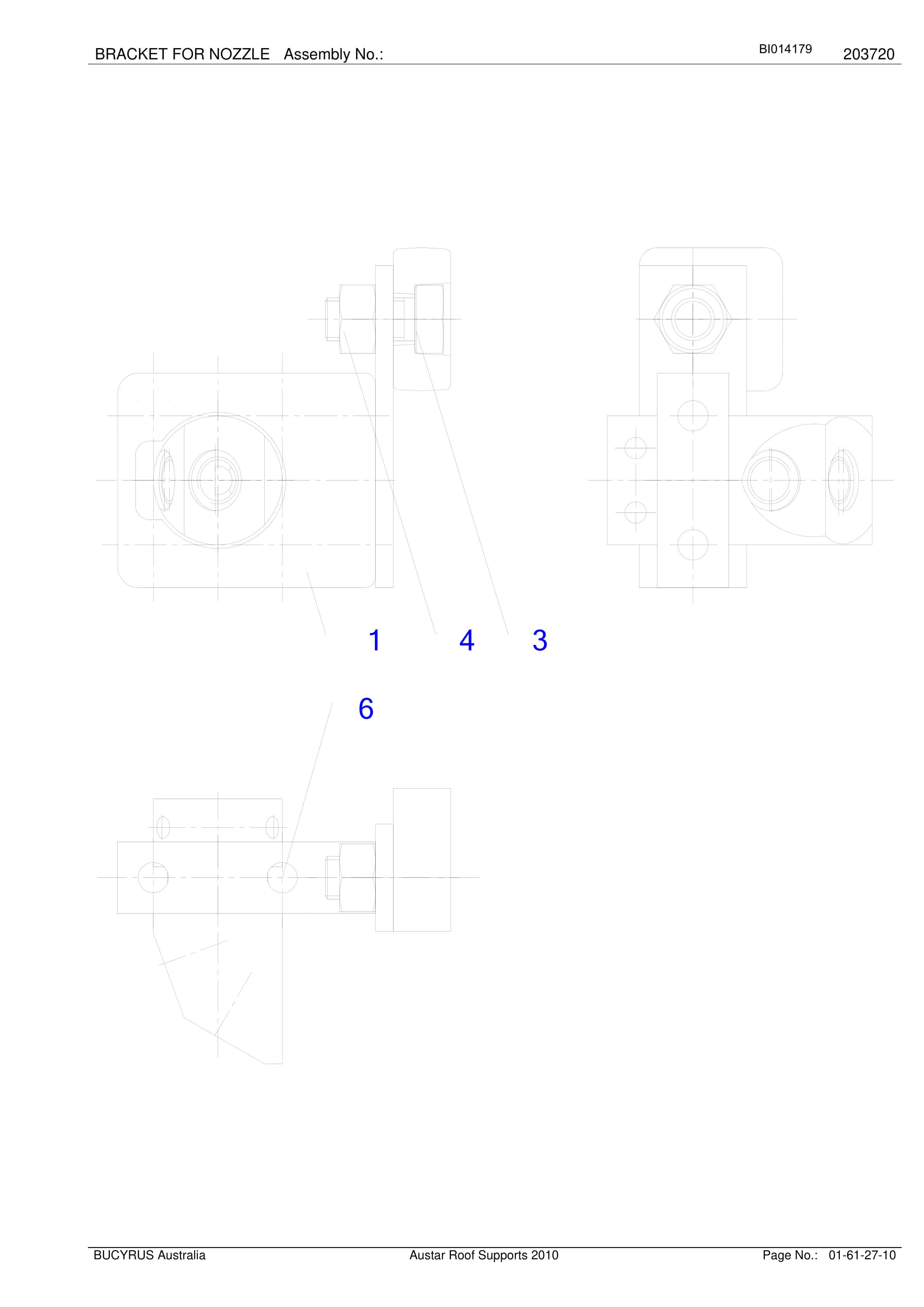 Bucyrus Austar 2010 Face Shields Parts Manual BI014179-2