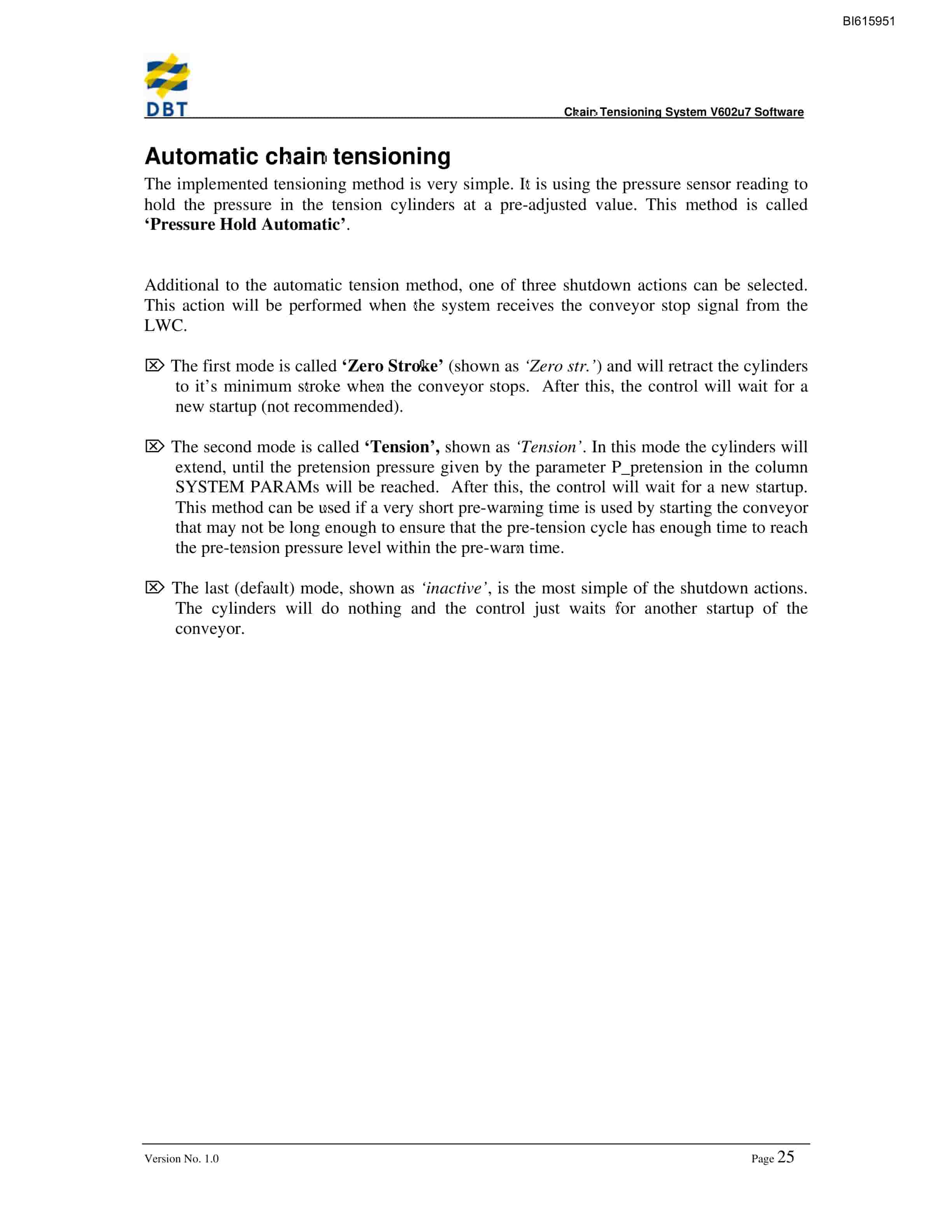 Bucyrus Automatic Chain Technical Manual BI615951-3