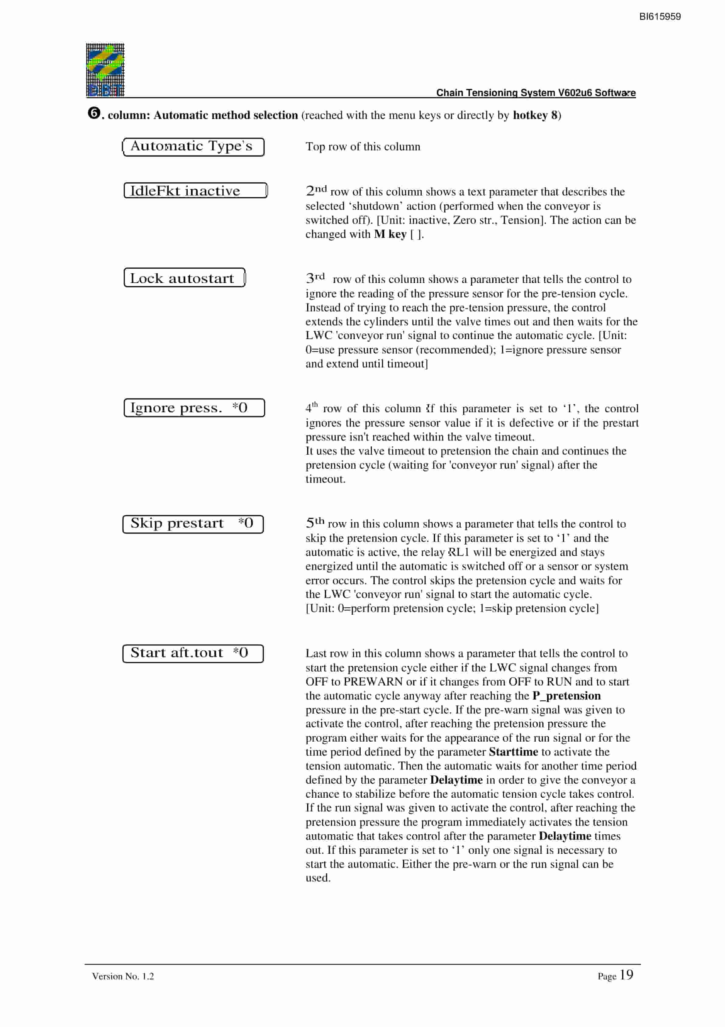 Bucyrus Automatic Chain Tensionning Software V6.02u6 Technical Manual BI615959-2
