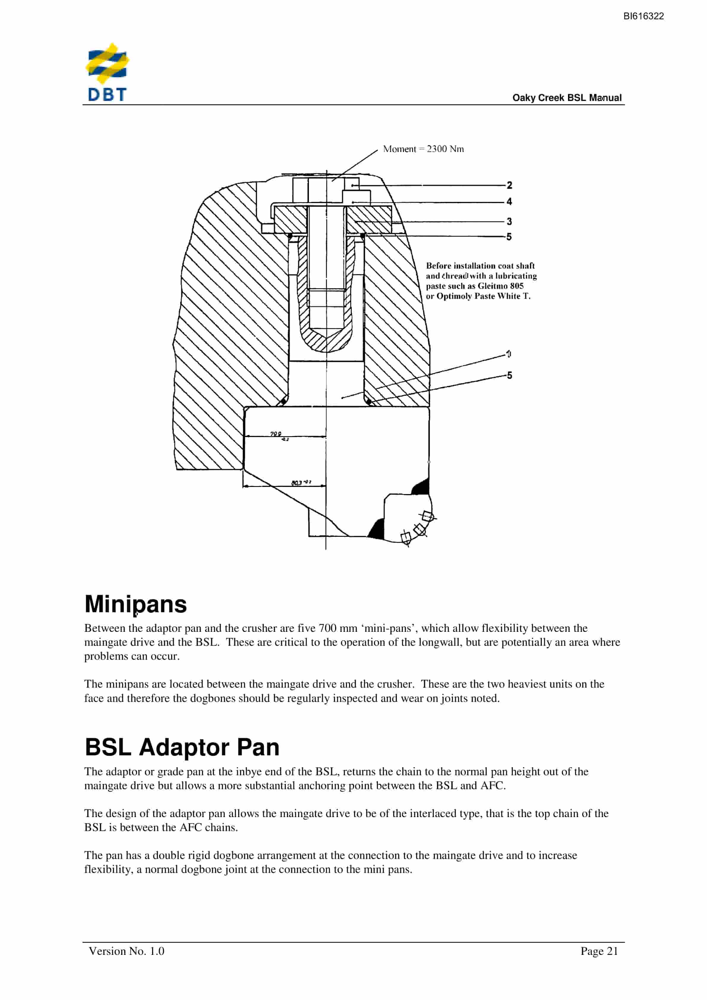 Bucyrus Beam Stage Loader Technical Manual BI616322-4