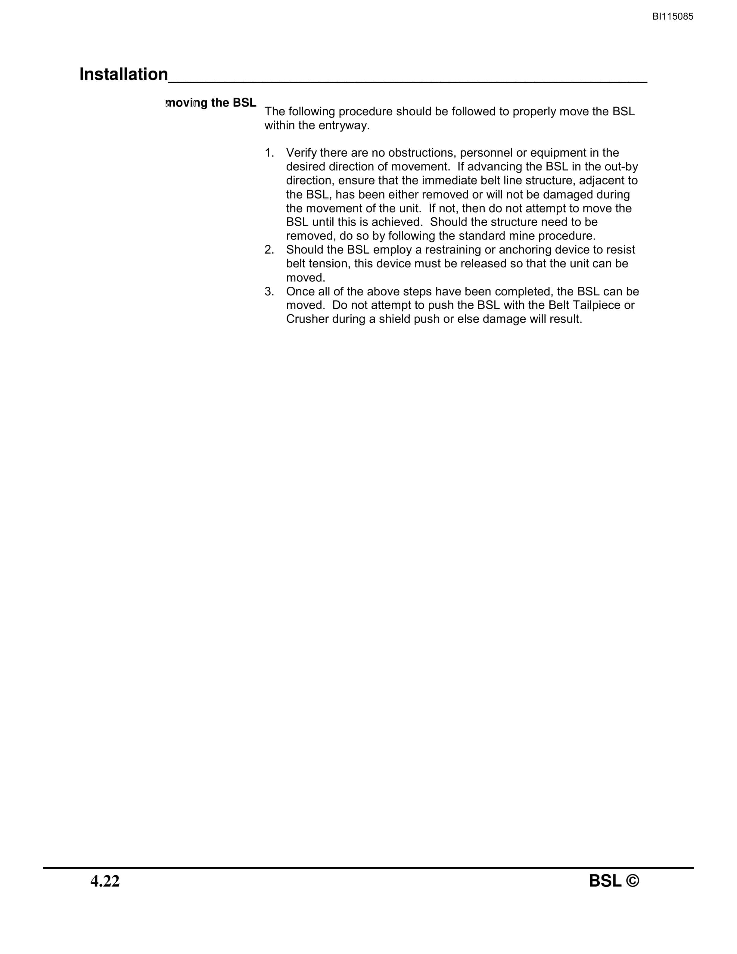 Bucyrus Beam Stageloader PF-5-1542 Technical Manual BI115085-2