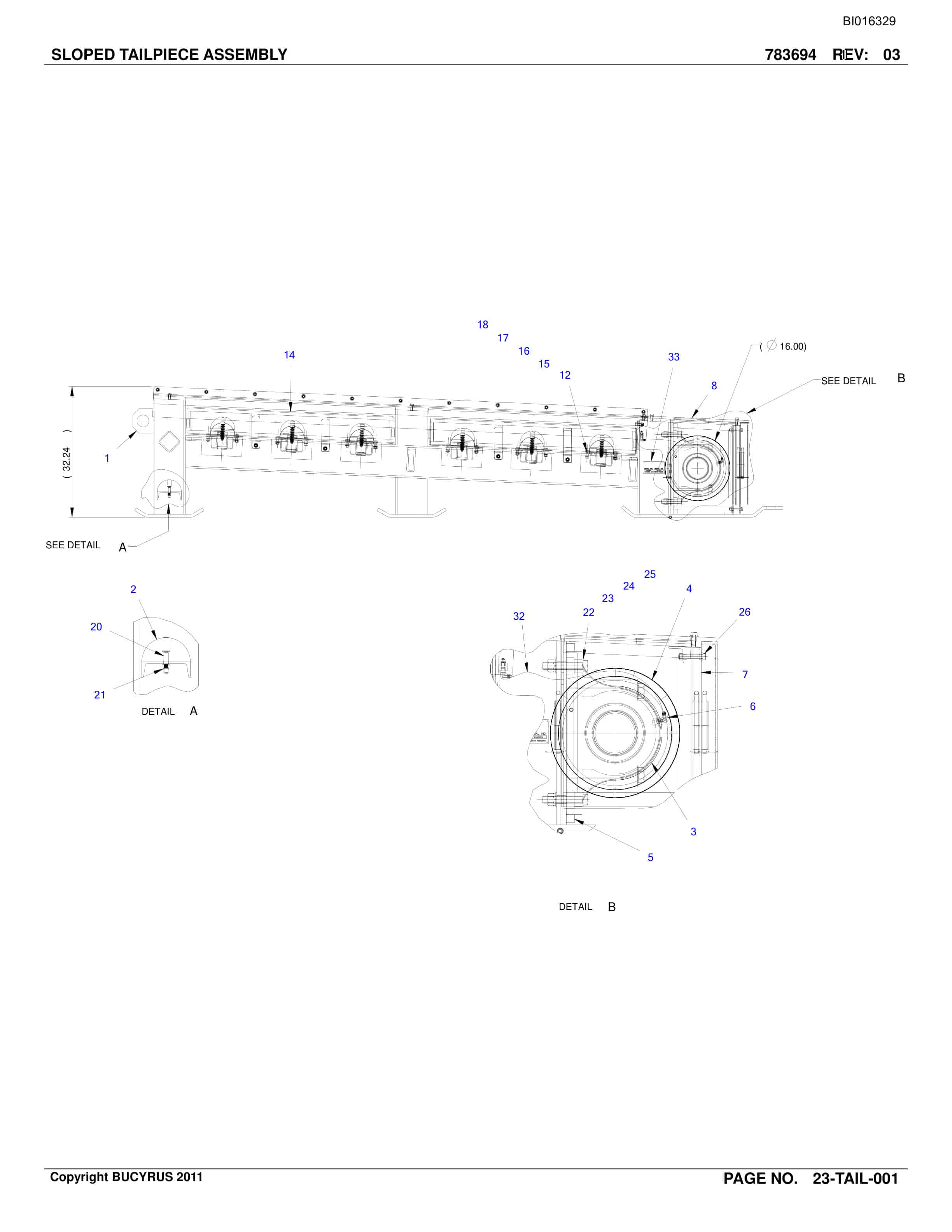 Bucyrus Belt System Parts And Service Manual BI016329-4