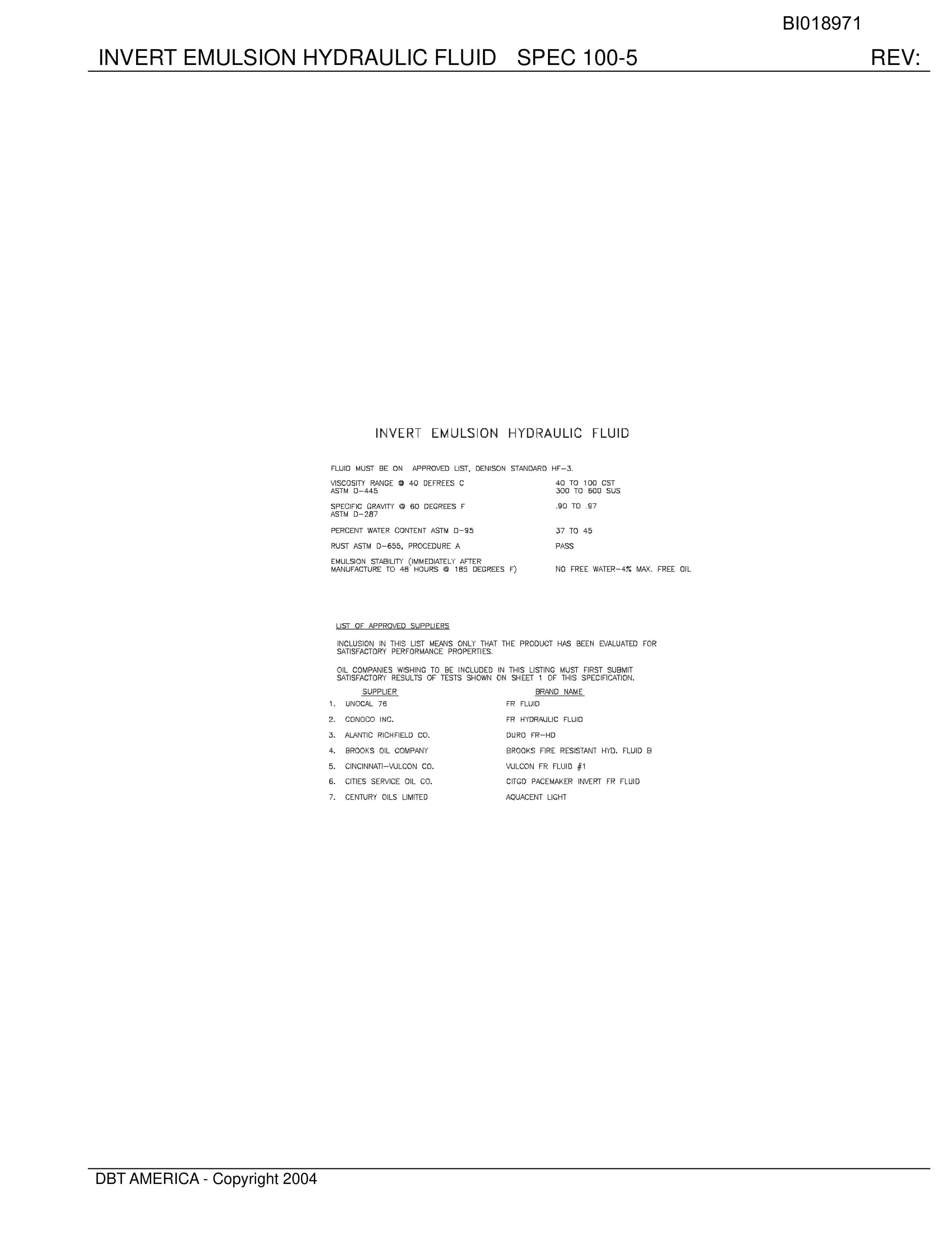 Bucyrus Belt System Parts Catalog BI018971-5