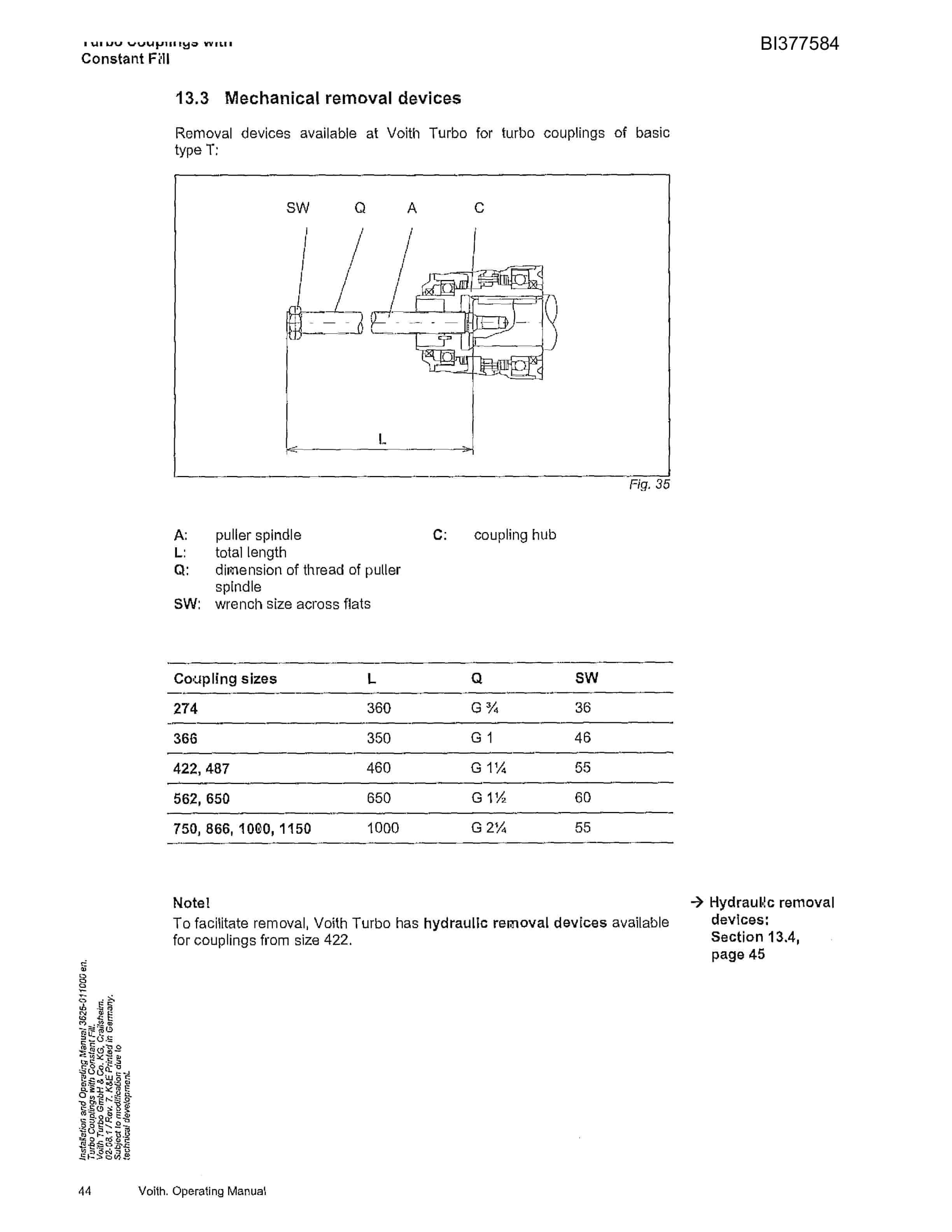 Bucyrus Belt System Parts Catalog BI377584-2