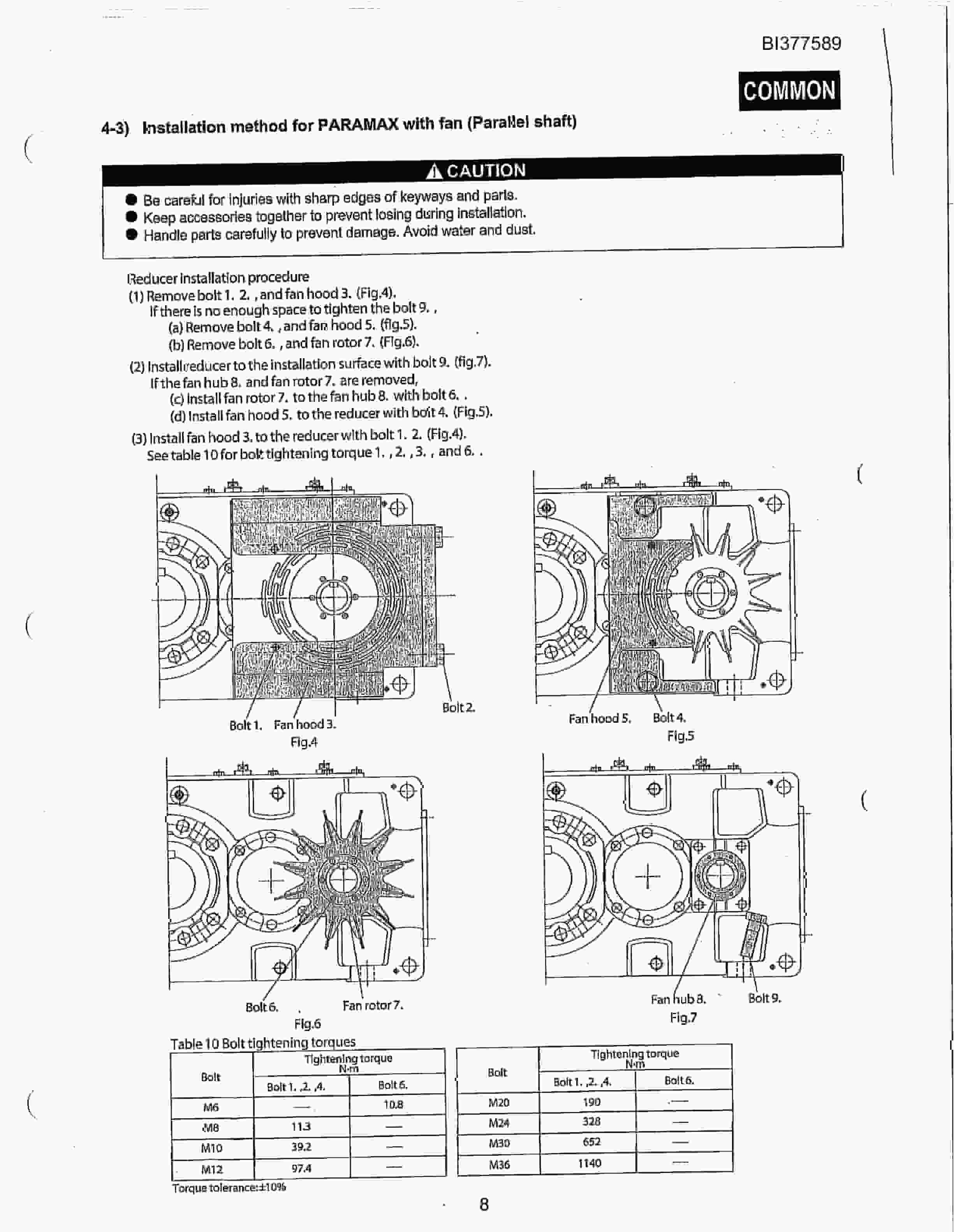 Bucyrus Belt System Parts Catalog BI377589-3