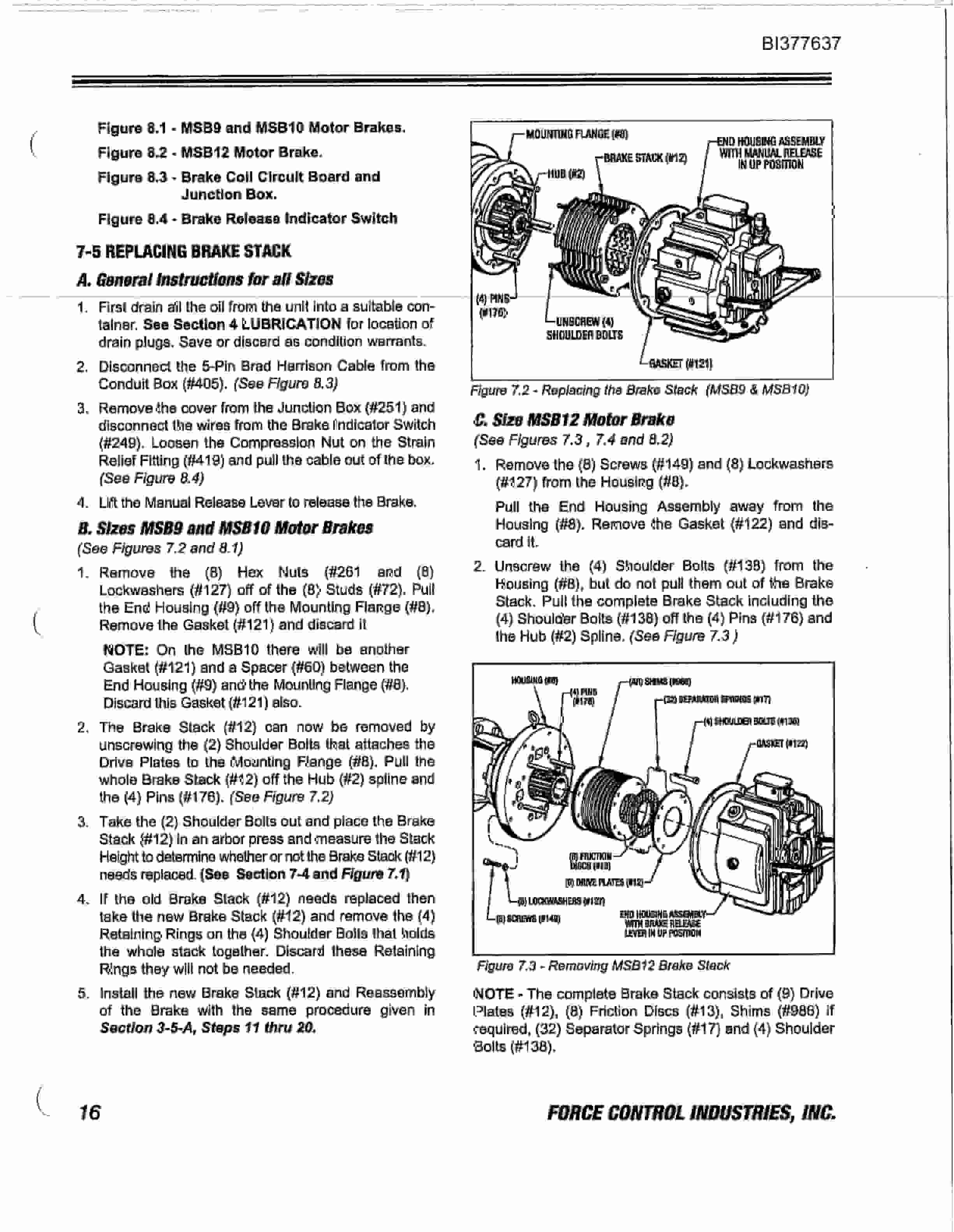 Bucyrus Belt System Parts Catalog BI377637-2