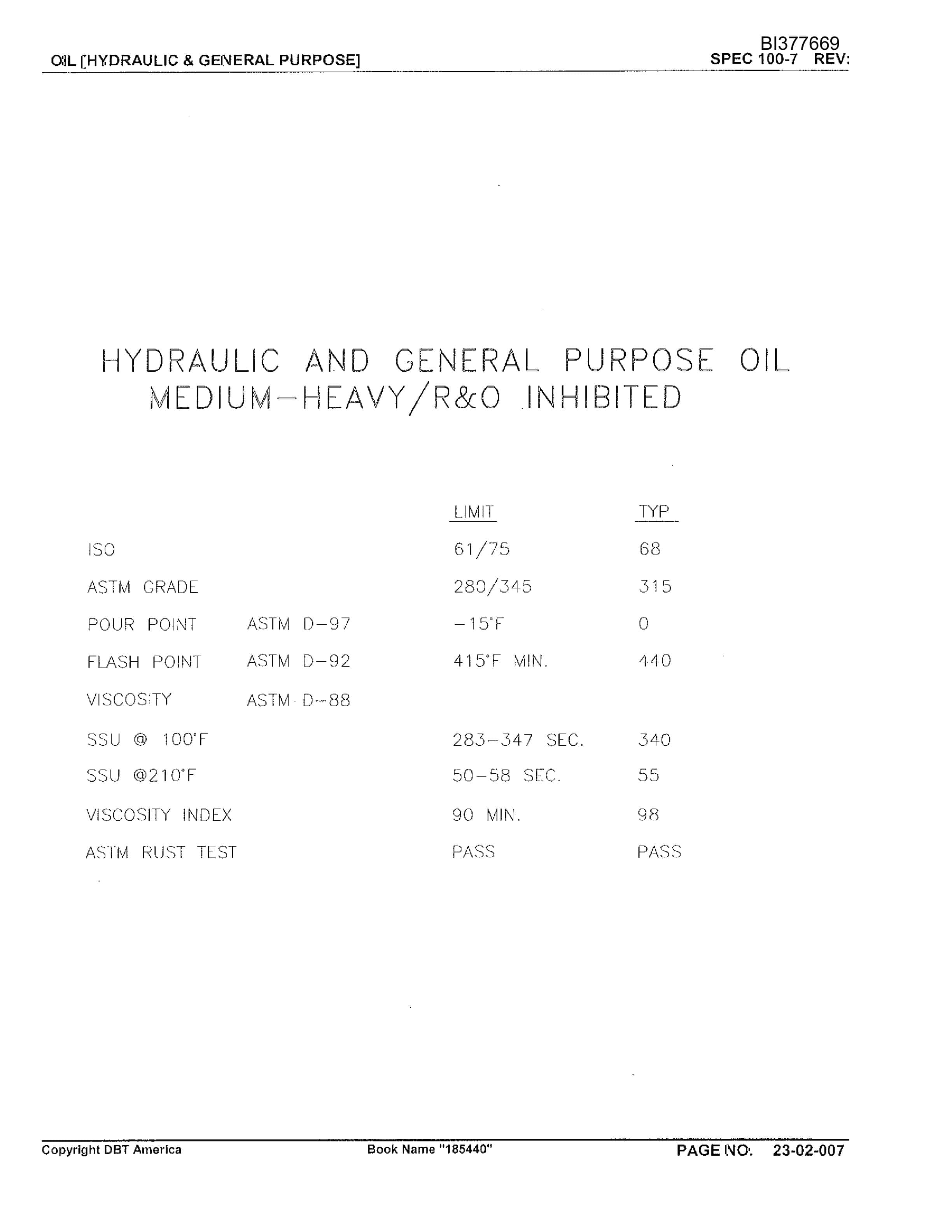 Bucyrus Belt System Parts Catalog BI377669-3