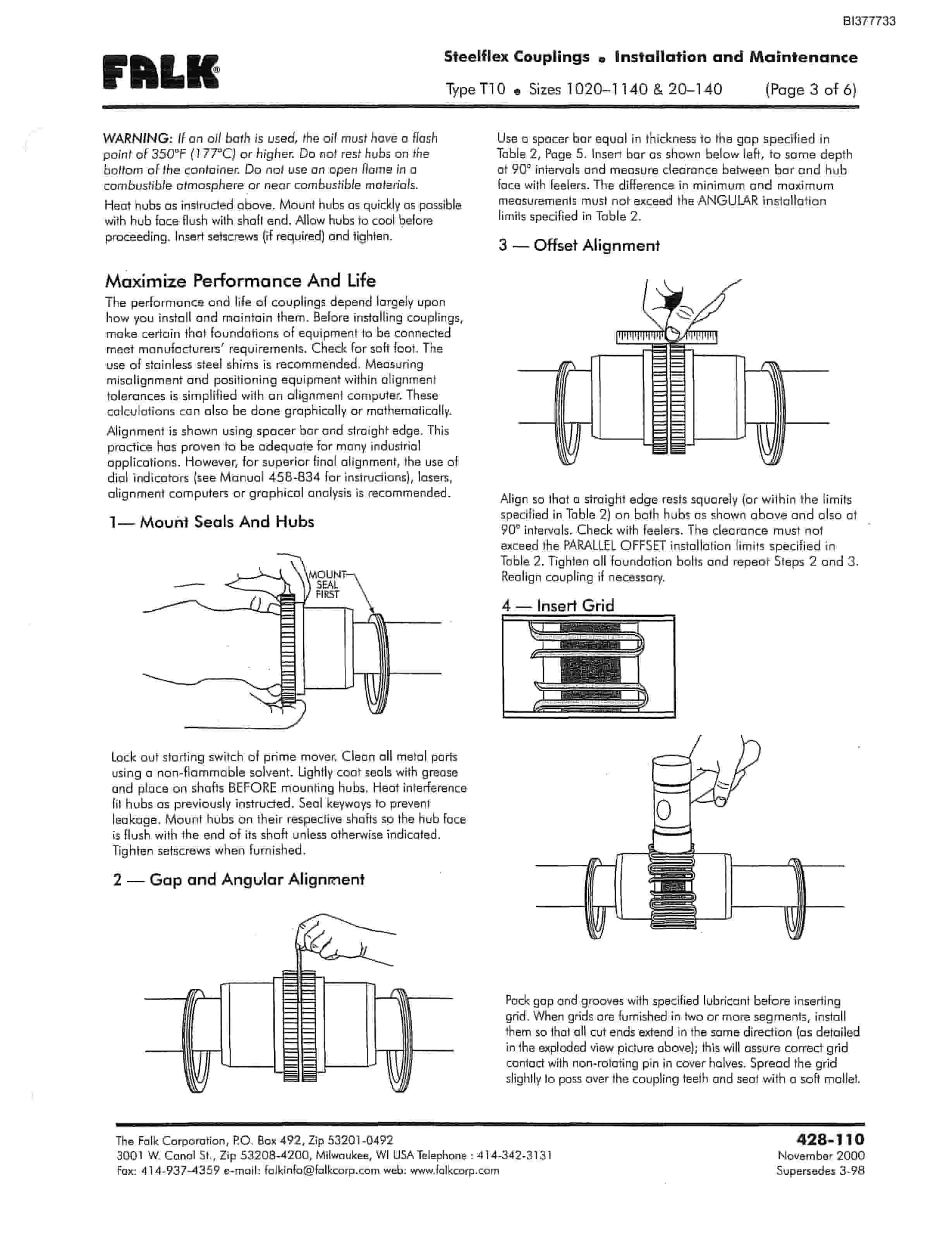 Bucyrus Belt System Parts Catalog BI377733-5