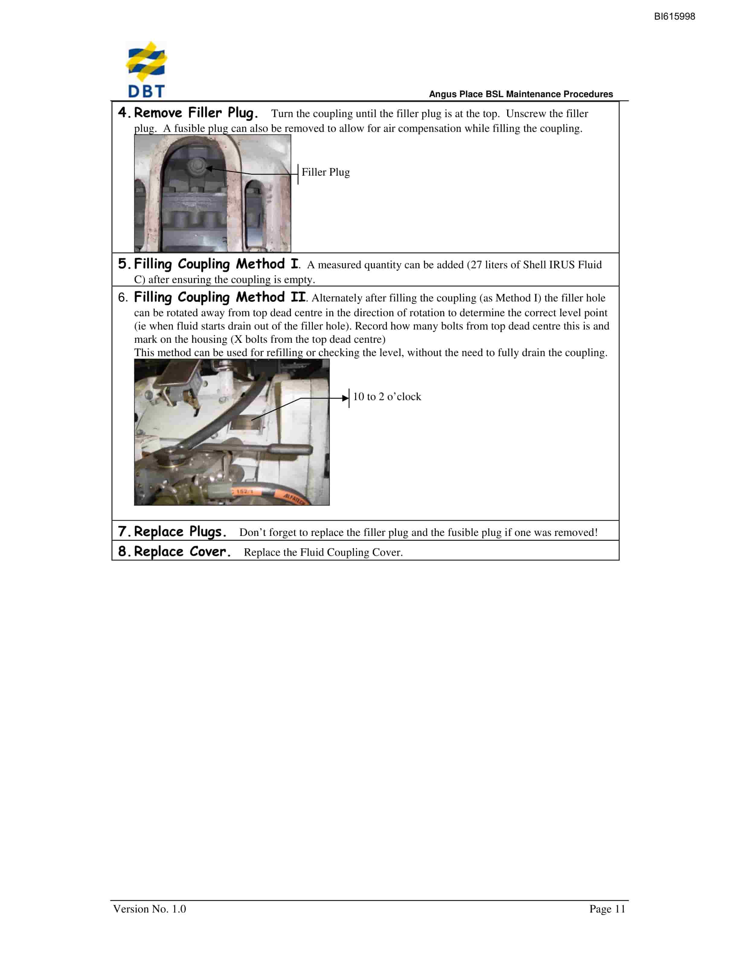 Bucyrus BSL Maintenance Procedures Technical Manual BI615998-2