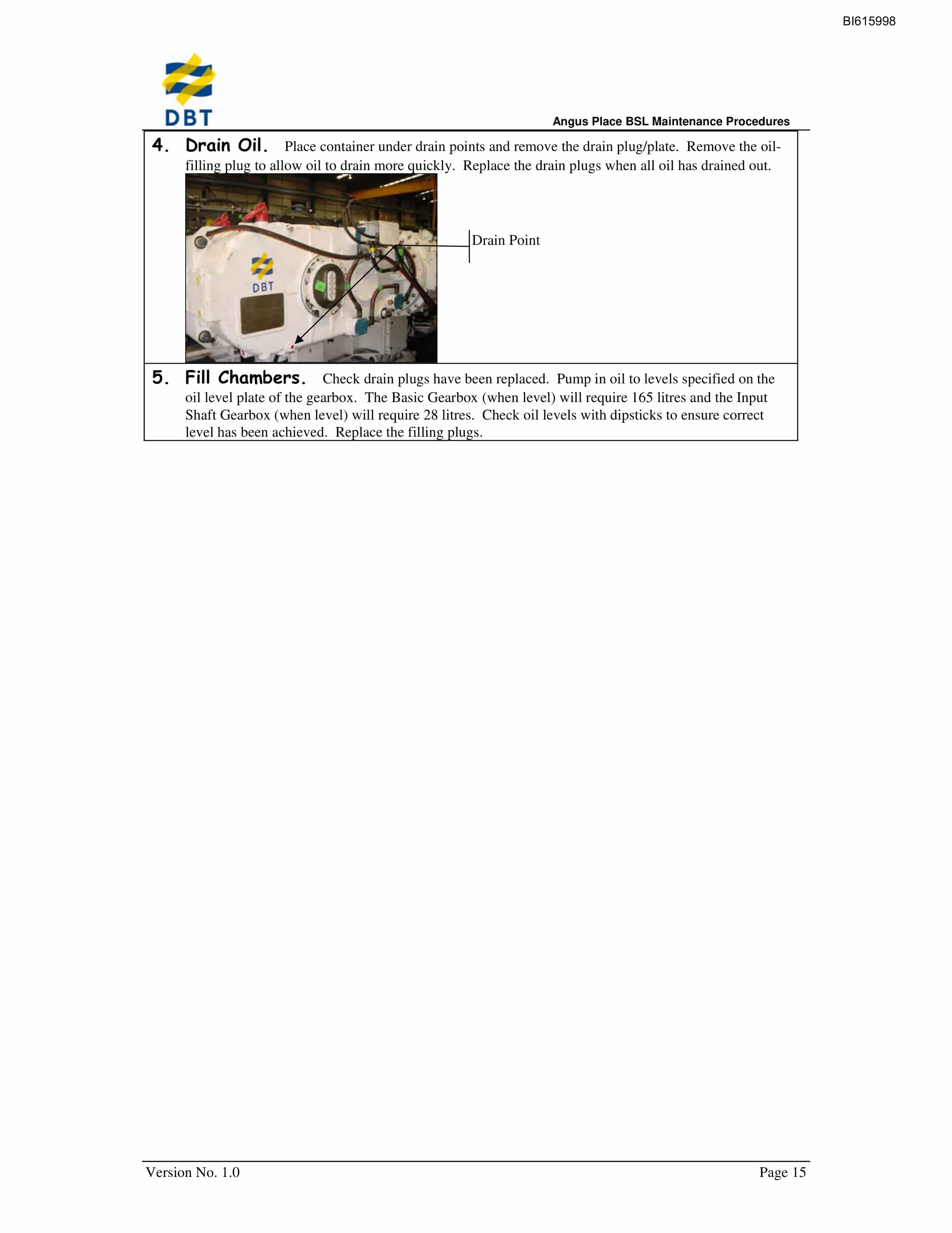 Bucyrus BSL Maintenance Procedures Technical Manual BI615998-3