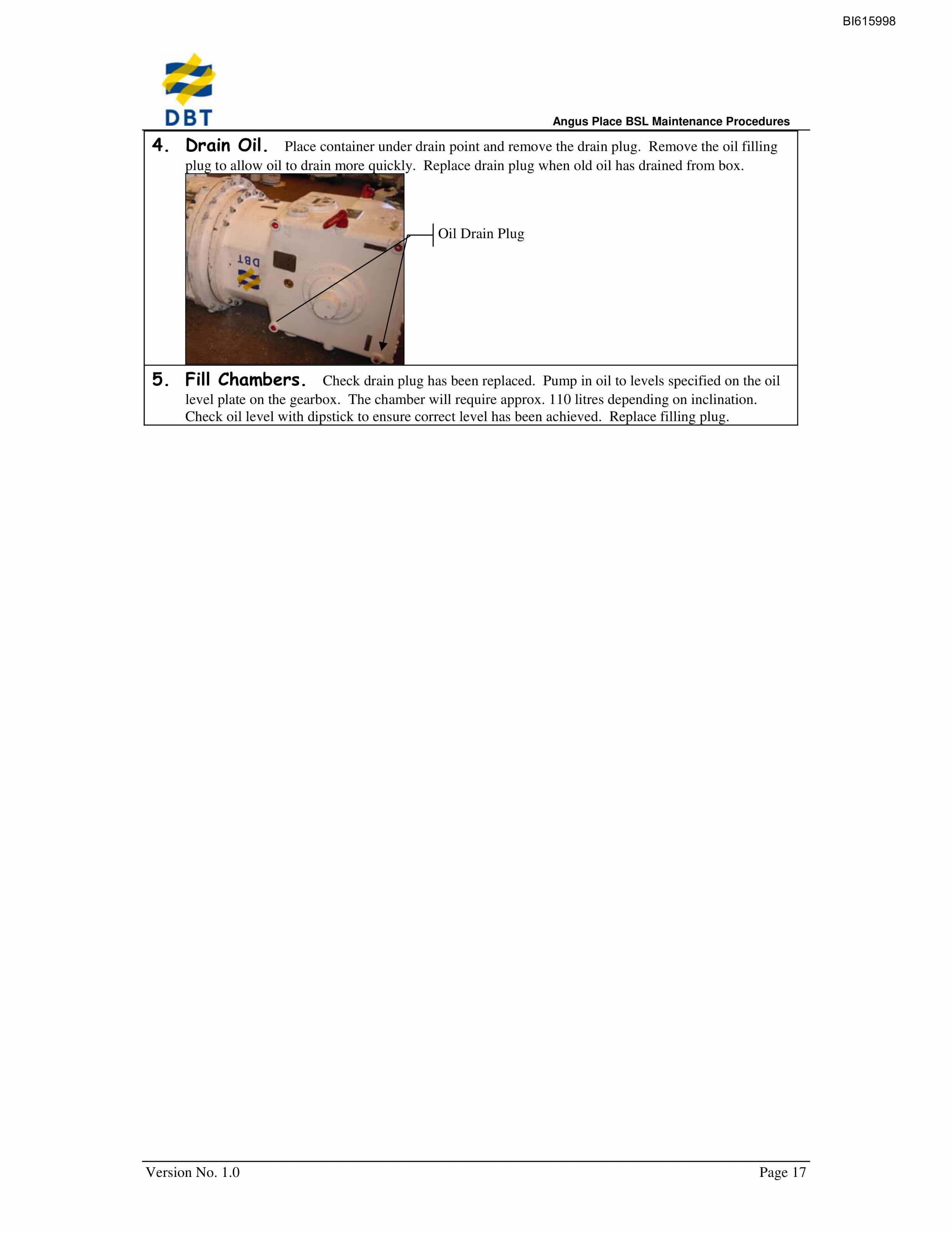 Bucyrus BSL Maintenance Procedures Technical Manual BI615998-4