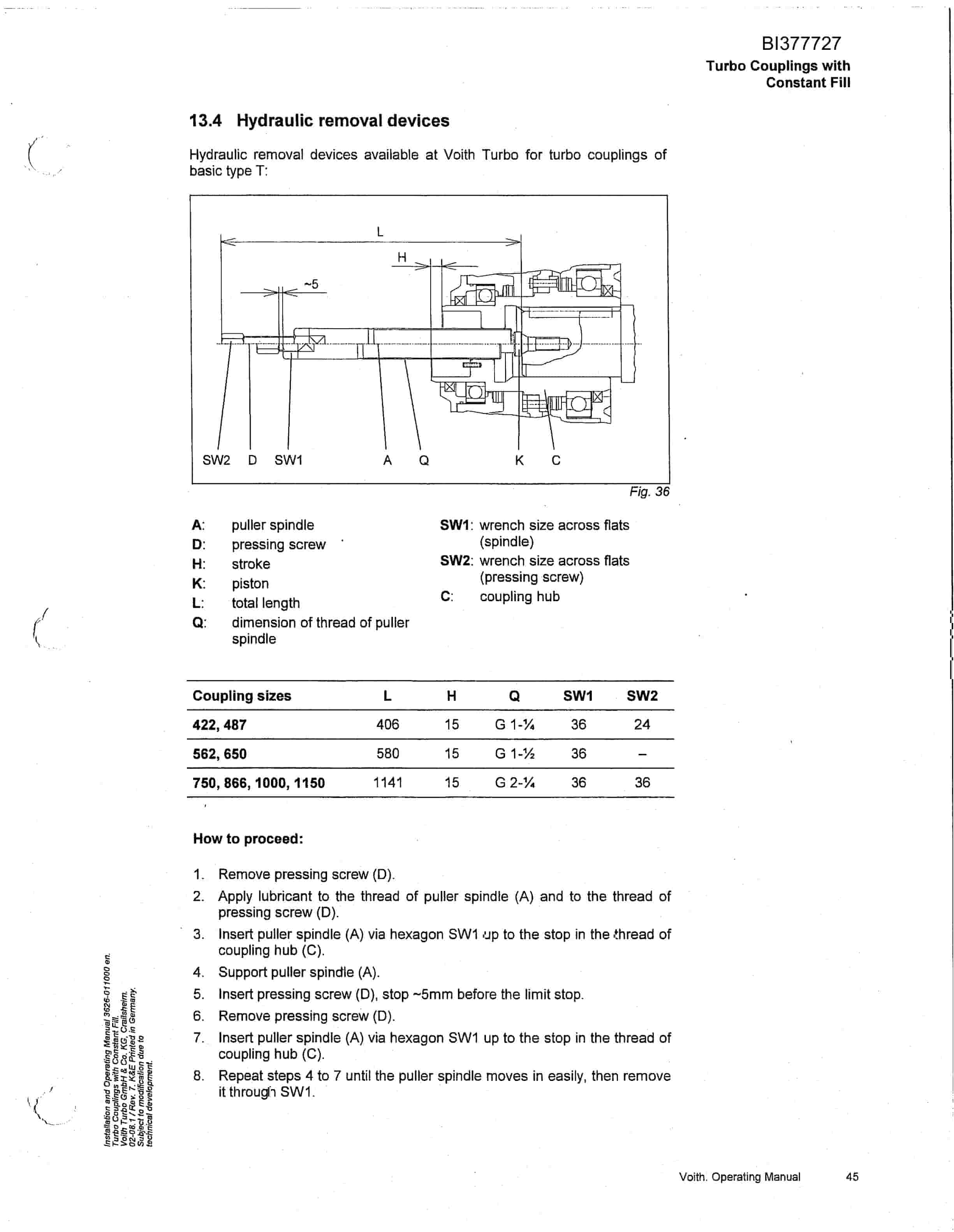 Bucyrus BSL-PF5 Parts Catalog BI377727-5