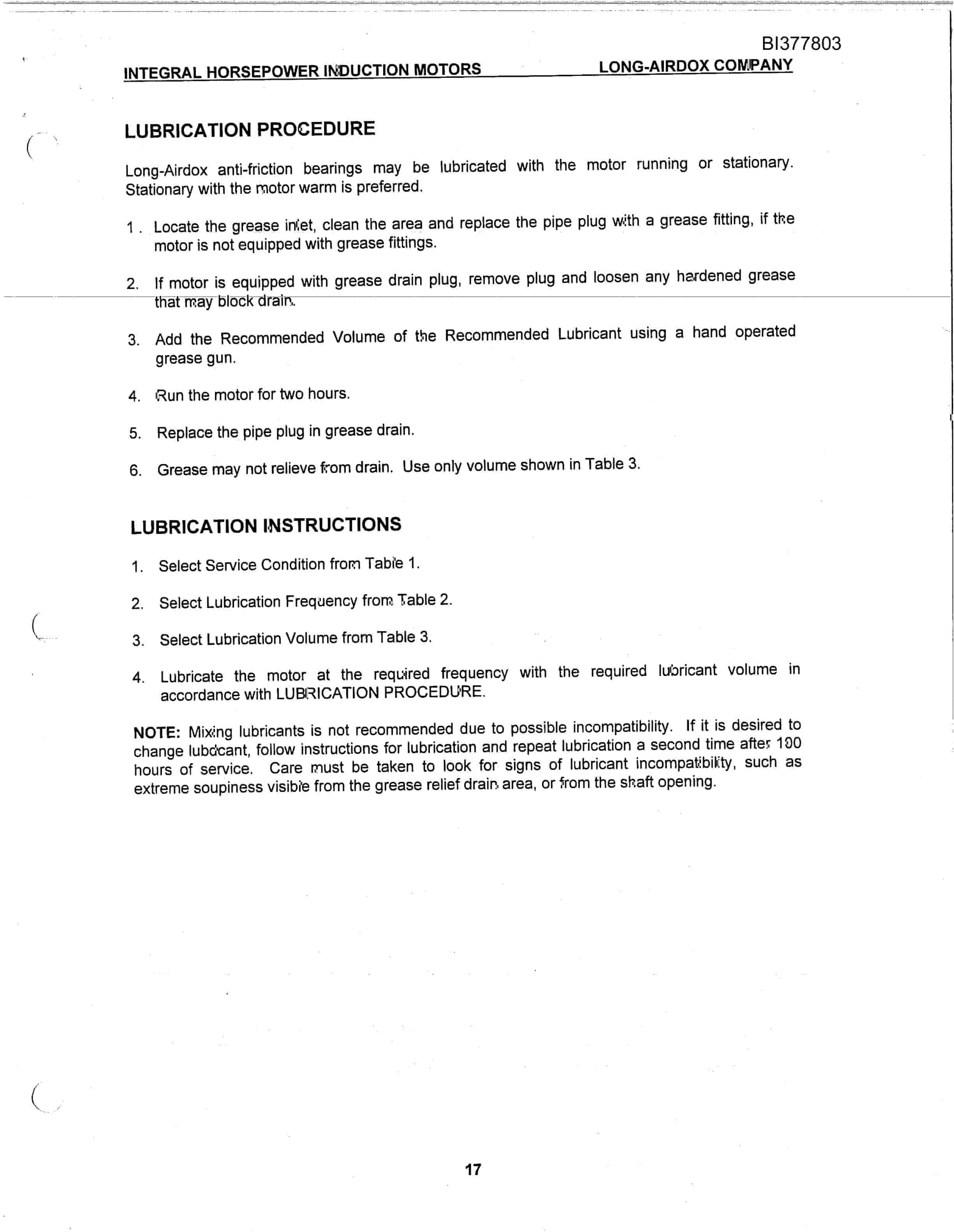 Bucyrus BT-1 Parts Catalog BI377803-2