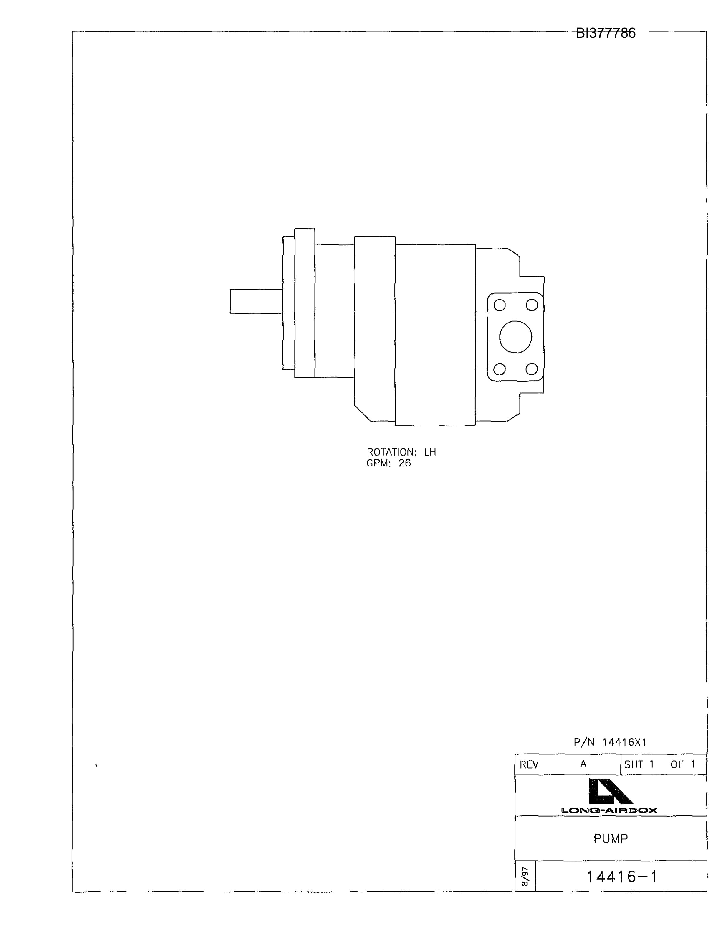 Bucyrus BT-1 Powerpack Parts Catalog BI377786-3