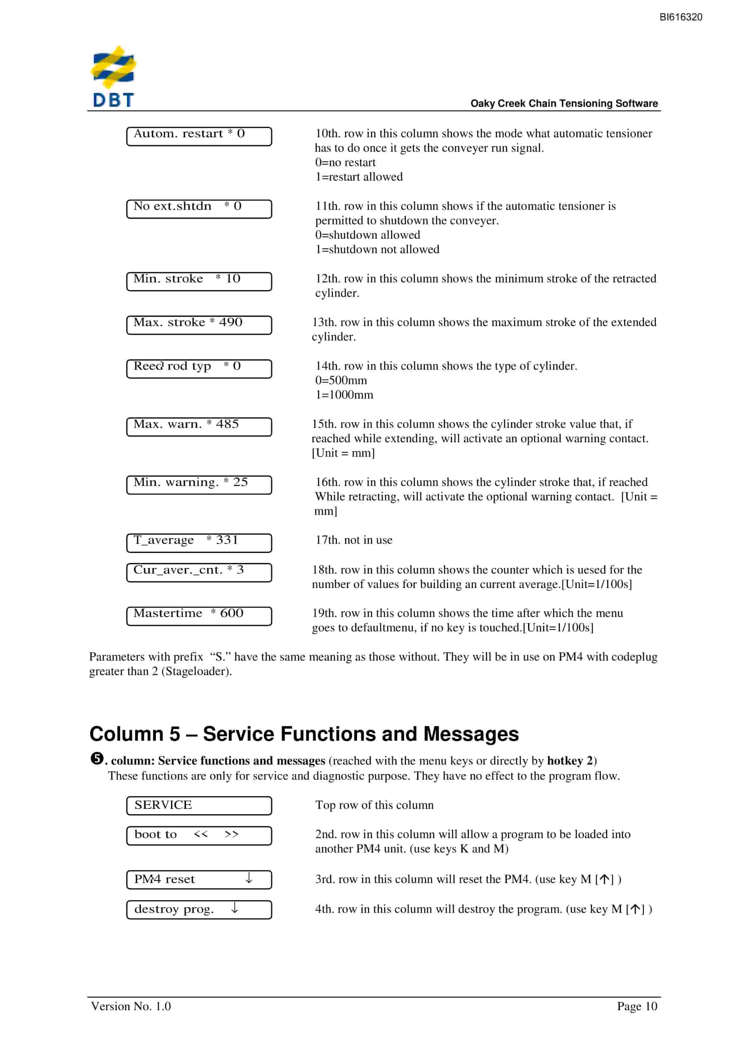 Bucyrus Chain Tensioning Software V6.14e-u Technical Manual BI616320-4