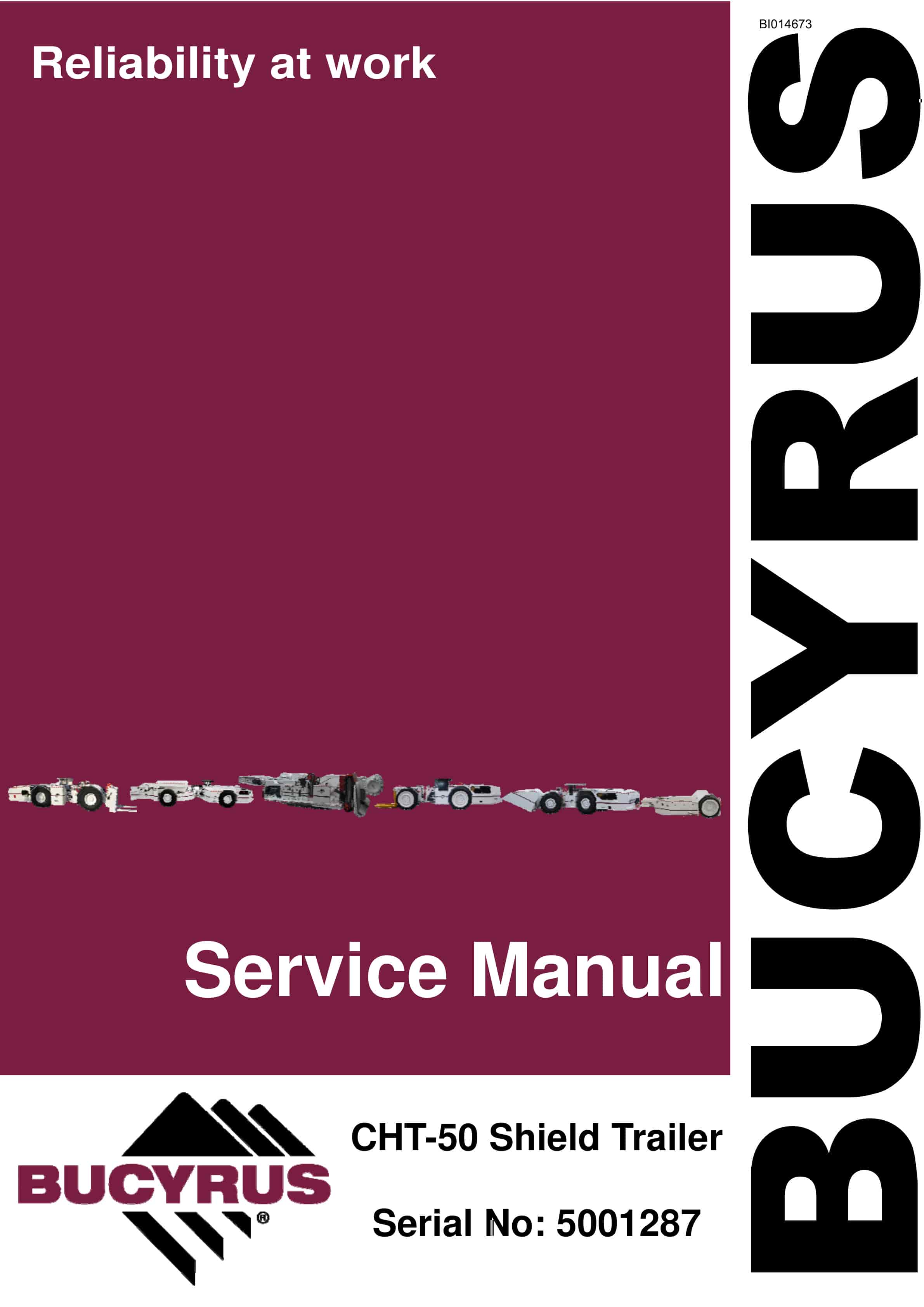Bucyrus CHT-50 Shield Trailer Service Manual BI014673