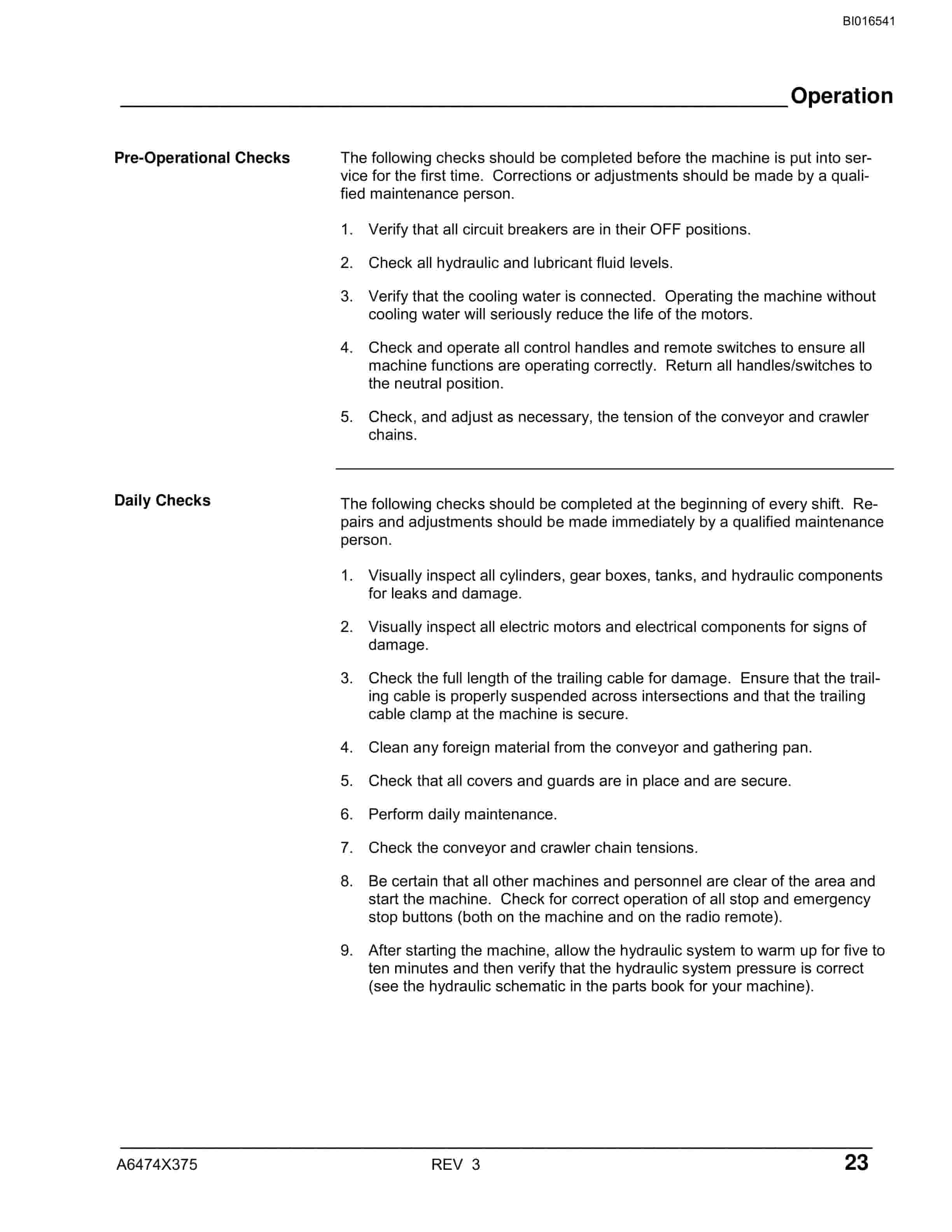 Bucyrus CM235 Continuous Miner Technical Manual BI016541-3