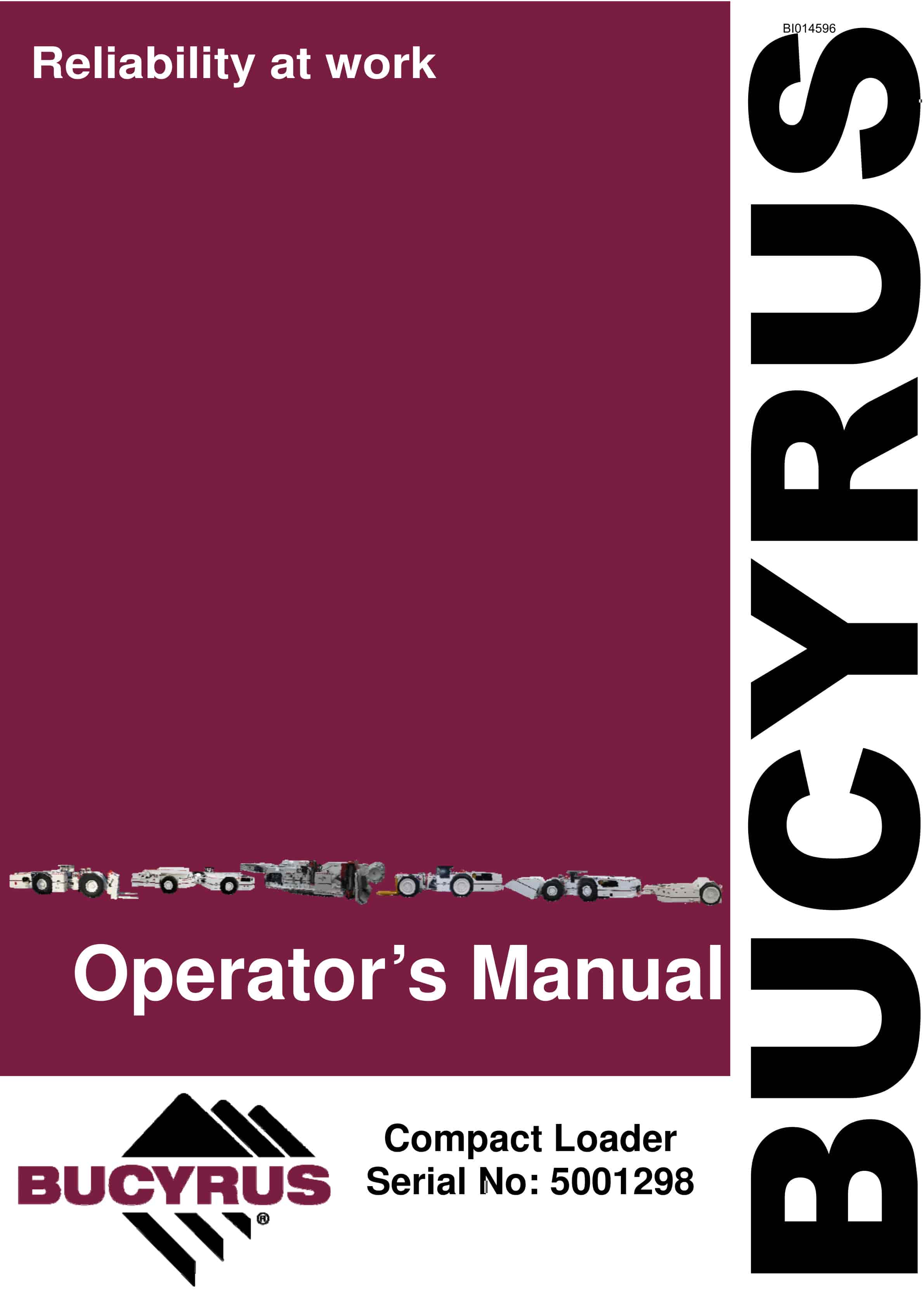 Bucyrus Compact Loader Operator Manual BI014596