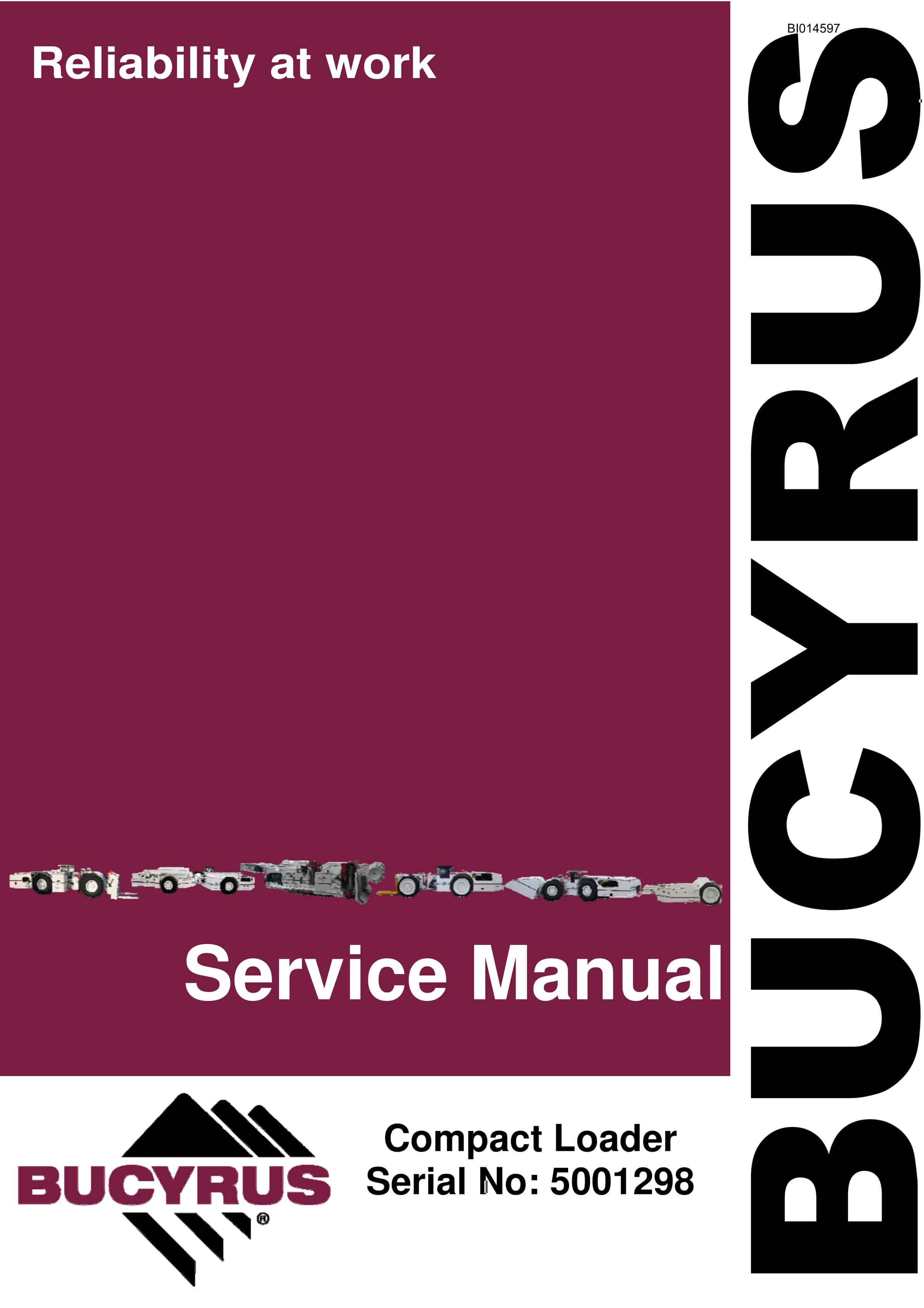 Bucyrus Compact Loader Service Manual BI014597