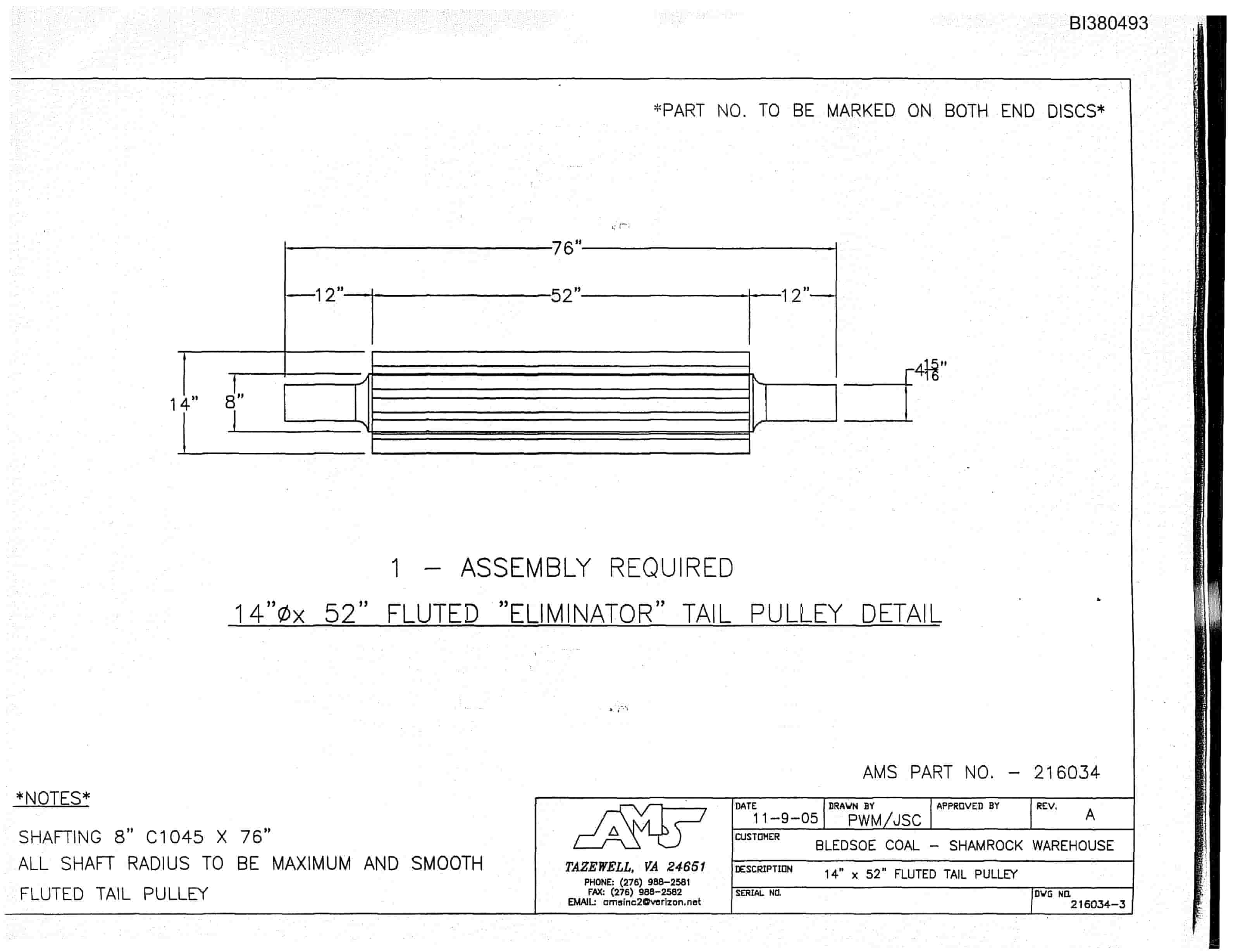 Bucyrus Consignment Pulleys Parts Catalog BI380493-4
