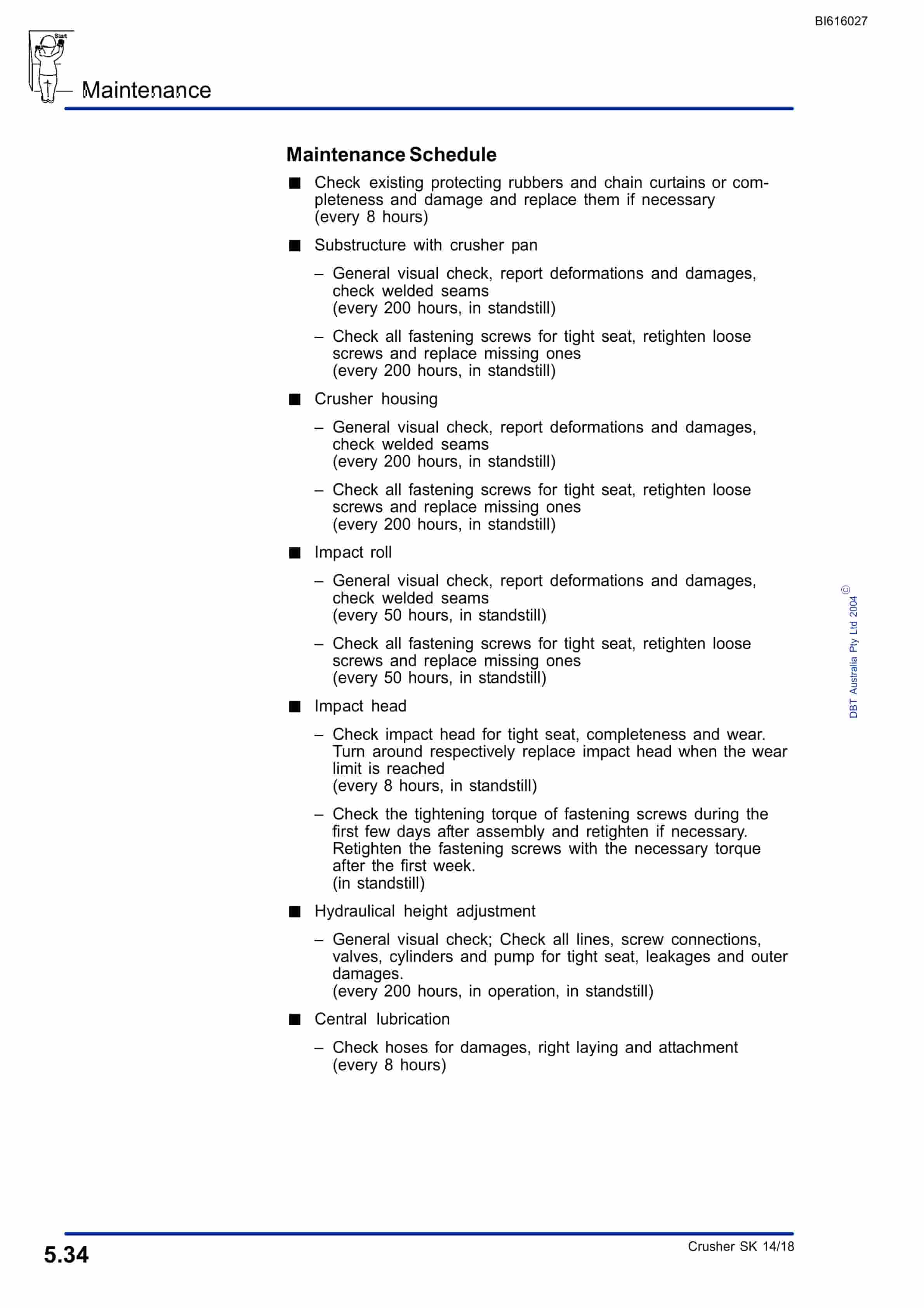 Bucyrus Crusher SK 14-18 Kayuga Technical Manual BI616027-4