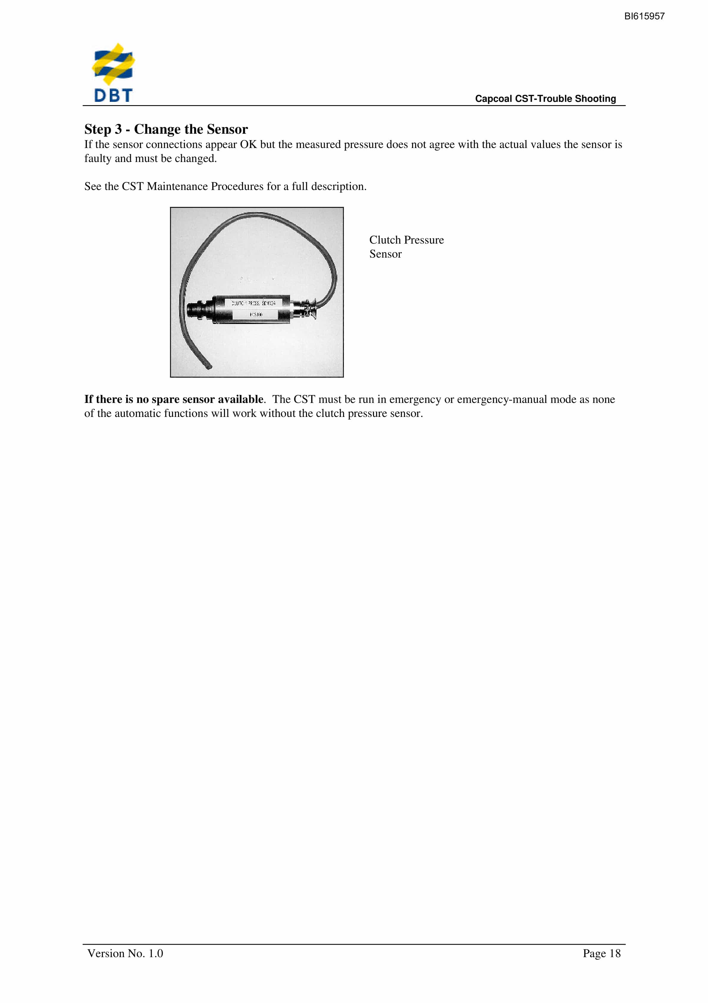 Bucyrus CST Trouble Shooting Technical Manual BI615957-3