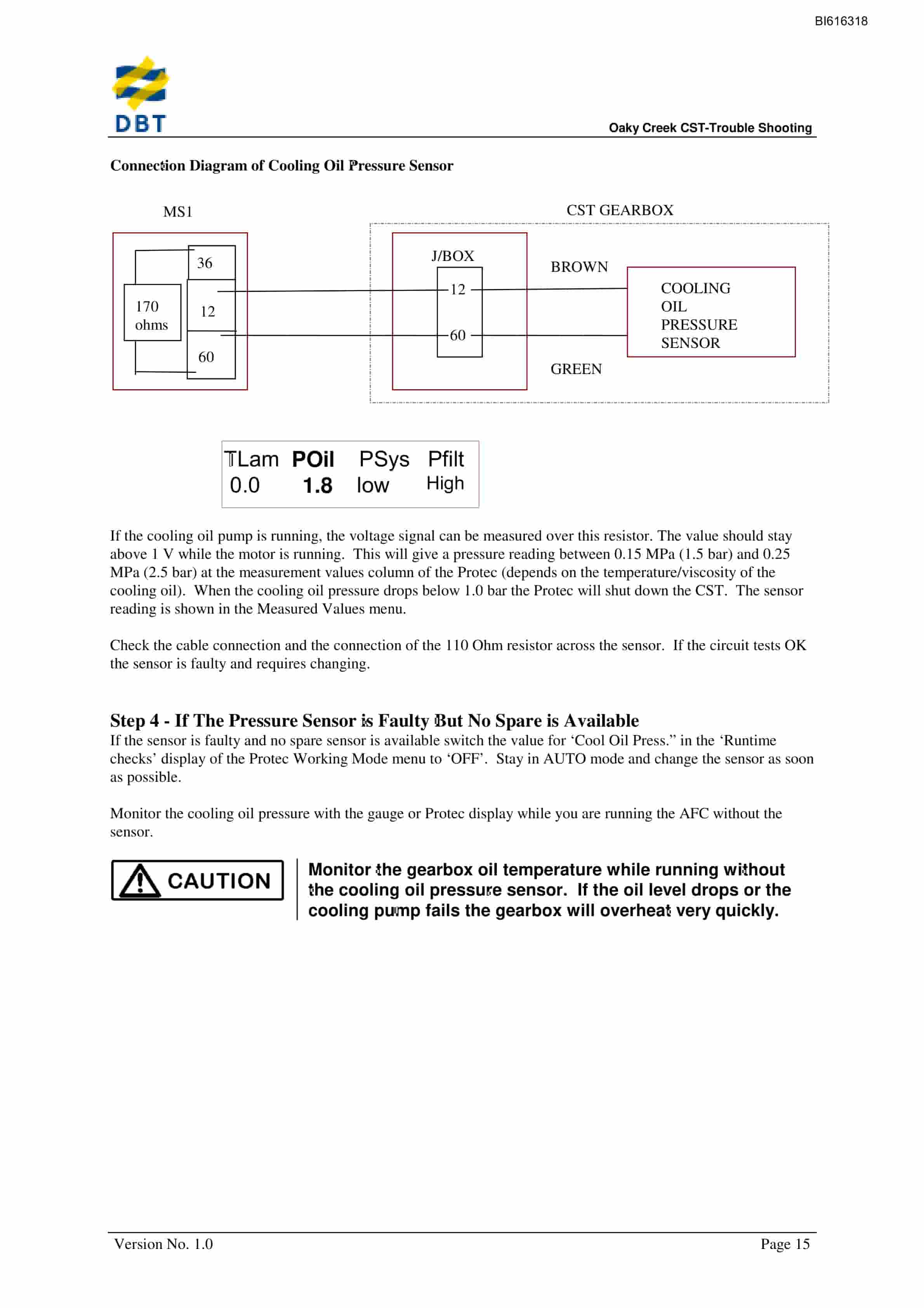 Bucyrus CST Trouble Shooting Technical Manual BI616318-2