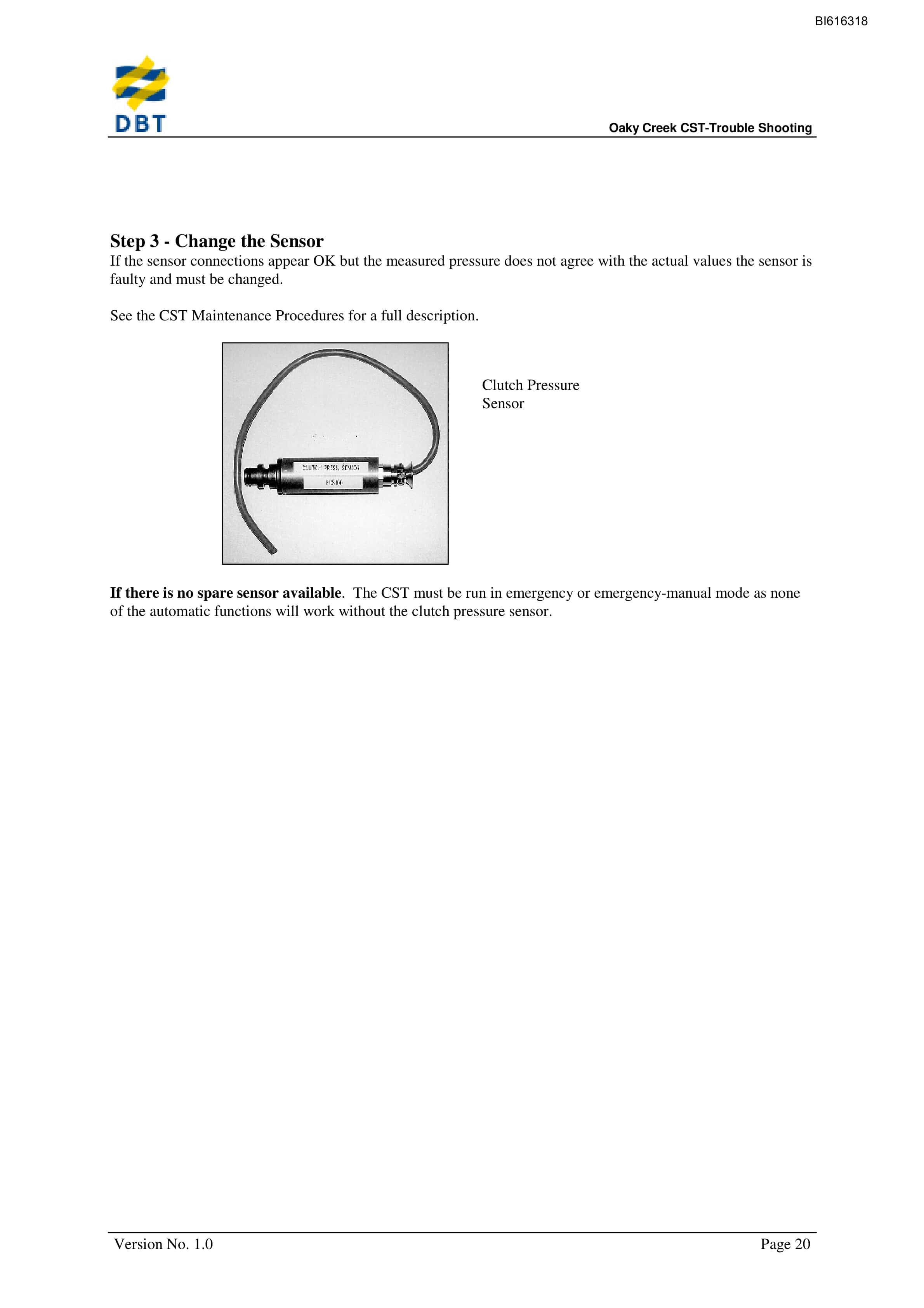 Bucyrus CST Trouble Shooting Technical Manual BI616318-3