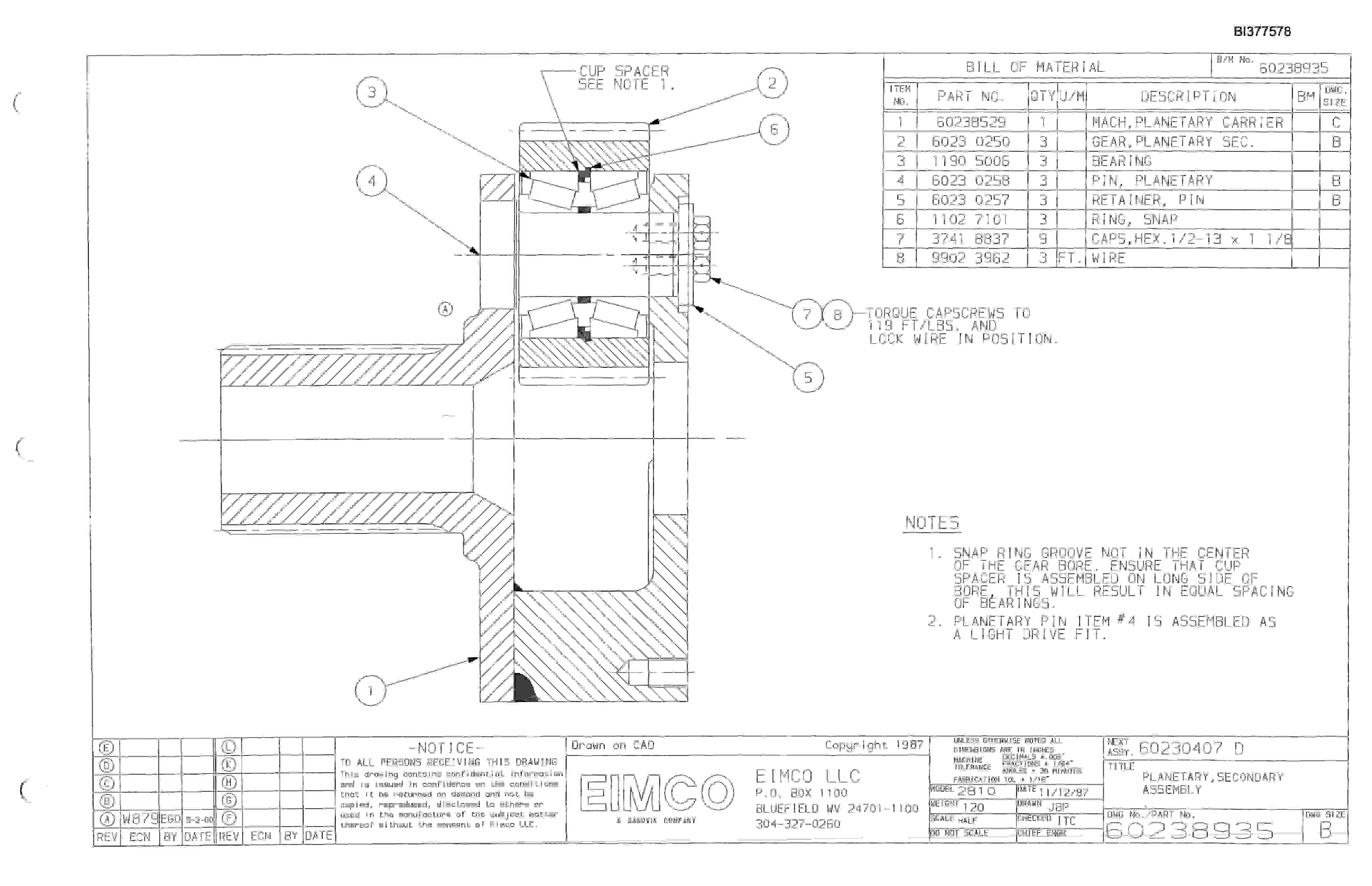 Bucyrus Dash Four Miner Parts Catalog BI377578-4
