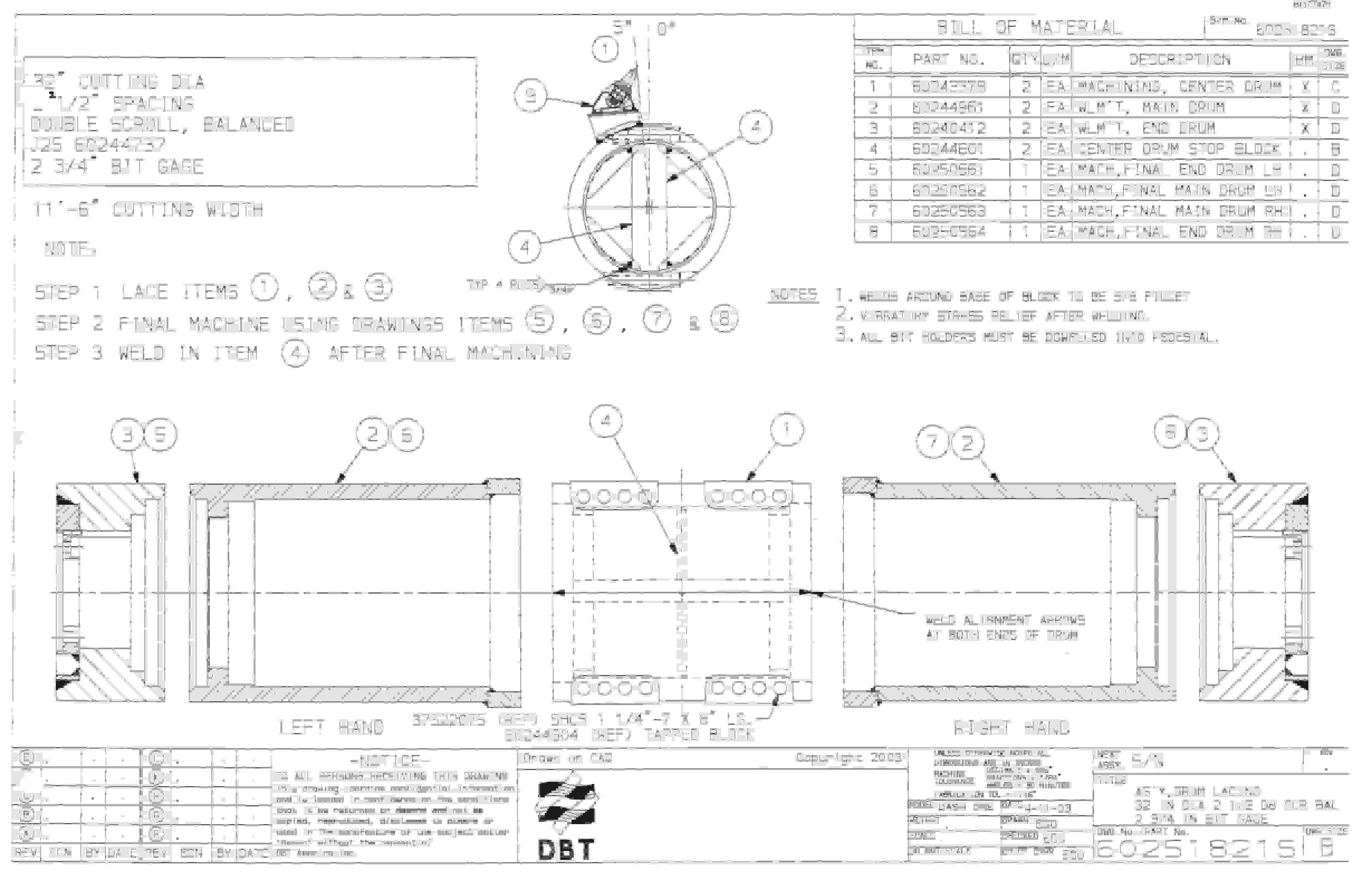 Bucyrus Dash One Drum Miner Parts Catalog BI377471-5