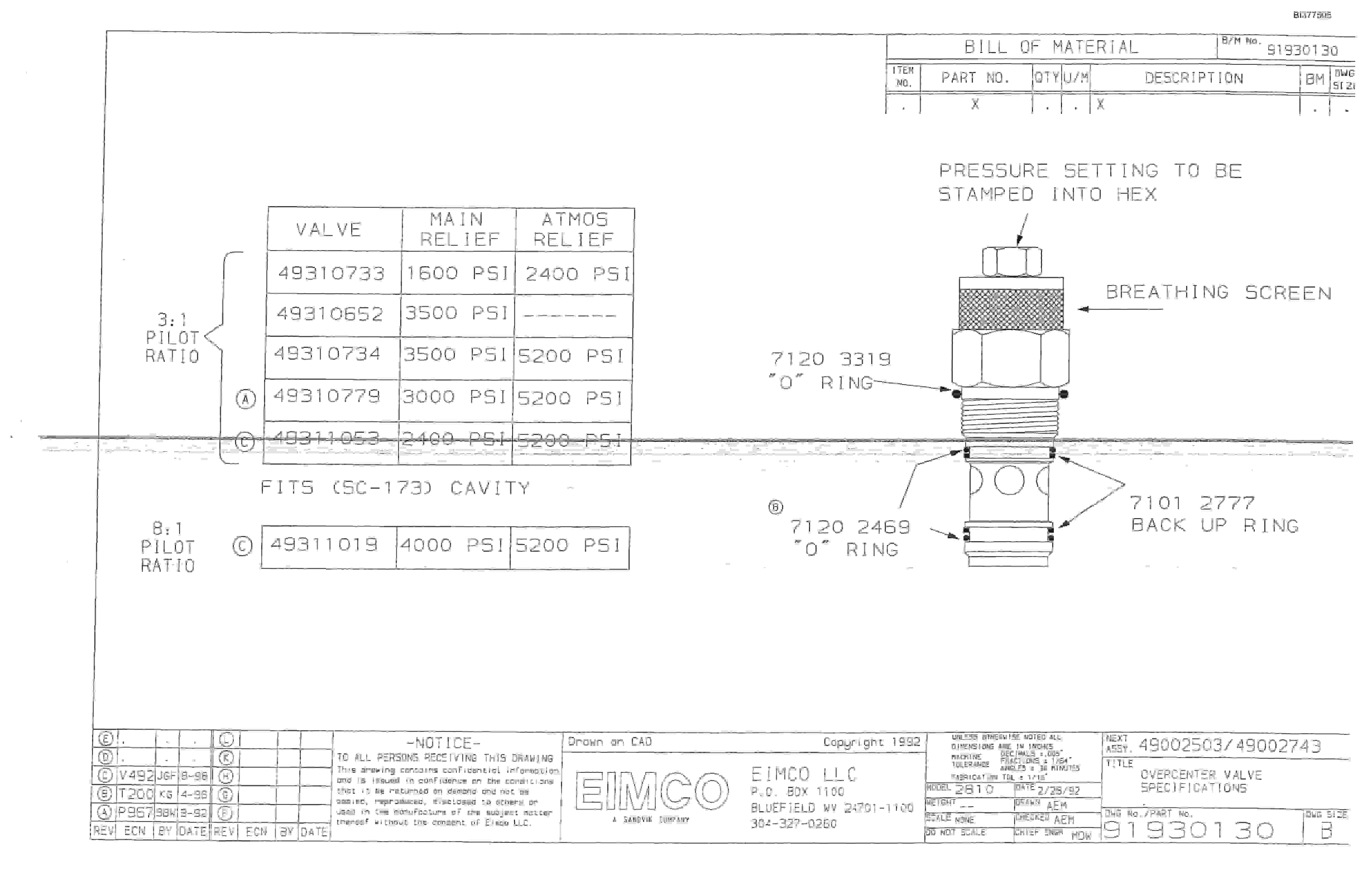 Bucyrus Dash One Drum Miner Parts Catalog BI377505-2