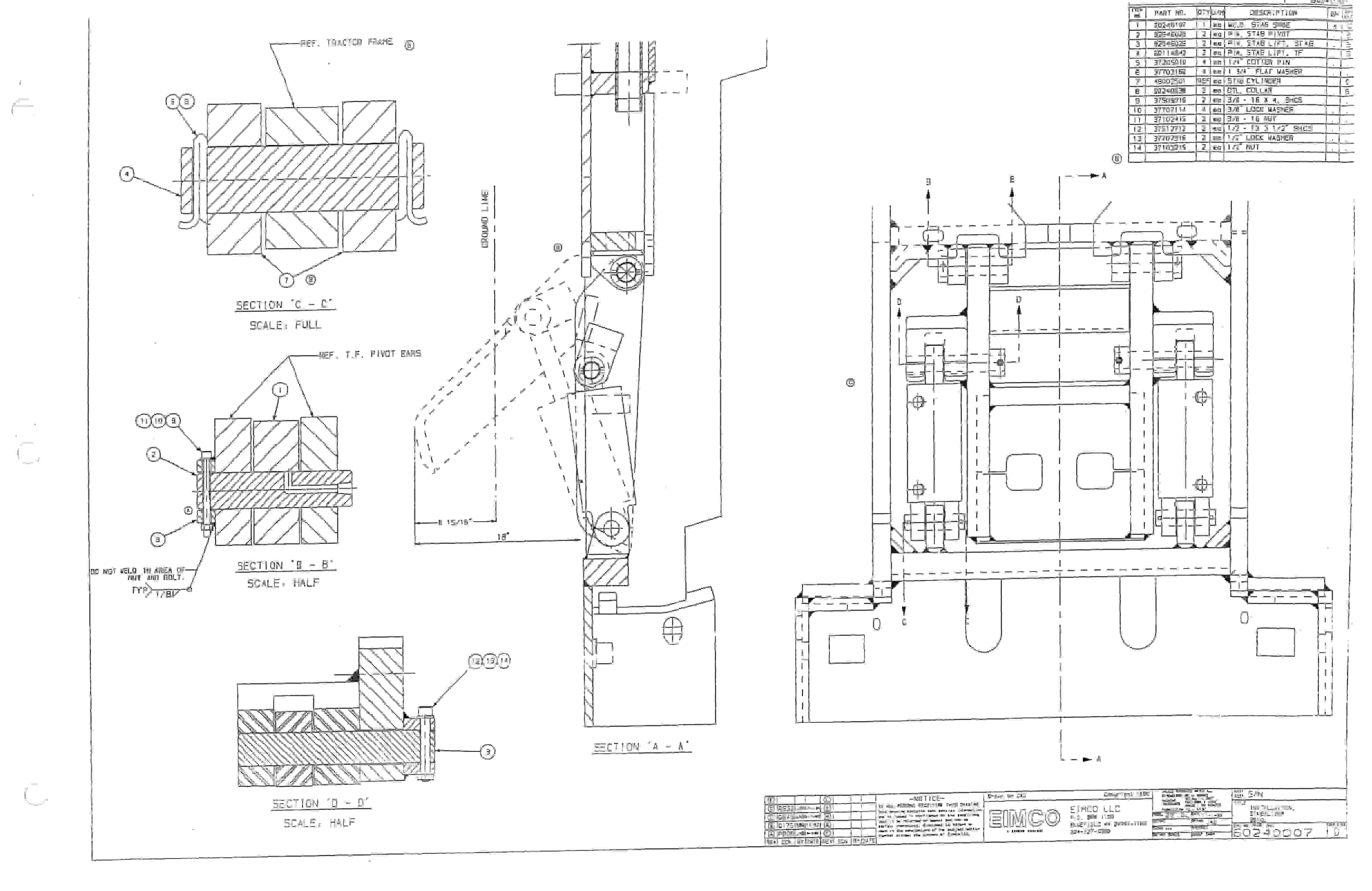 Bucyrus Dash One Drum Miner Parts Catalog BI377506-3